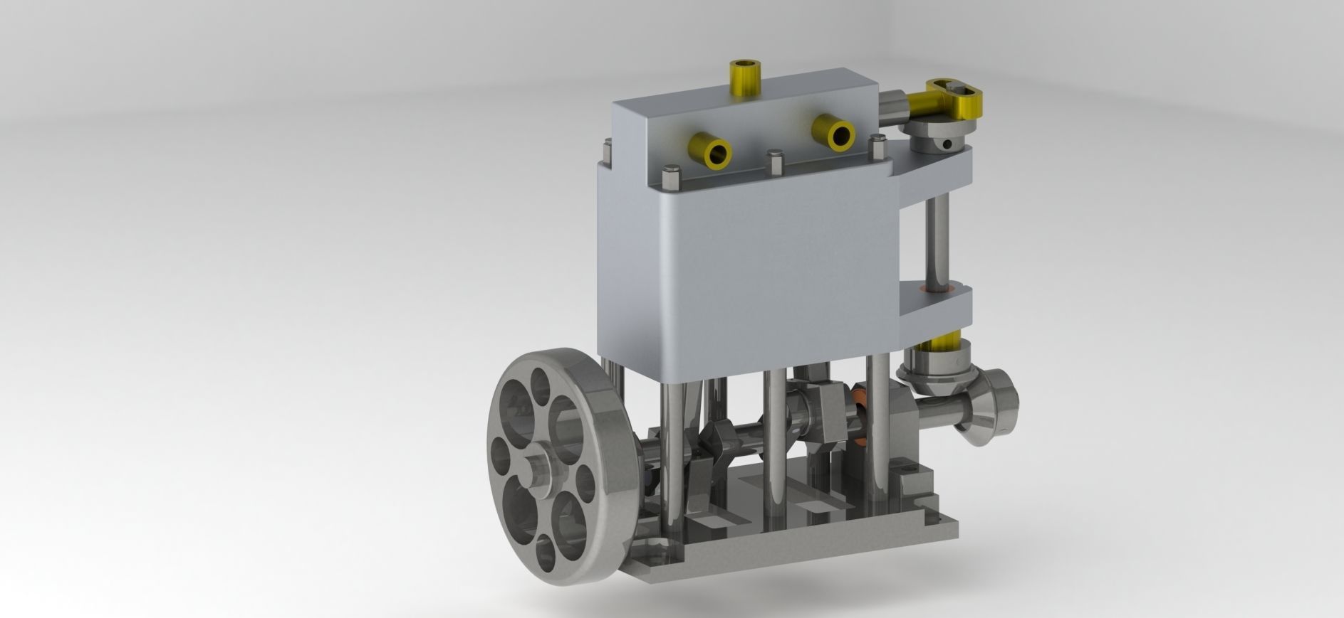 simple 2 cylinder vertical steam engine  3D model_7