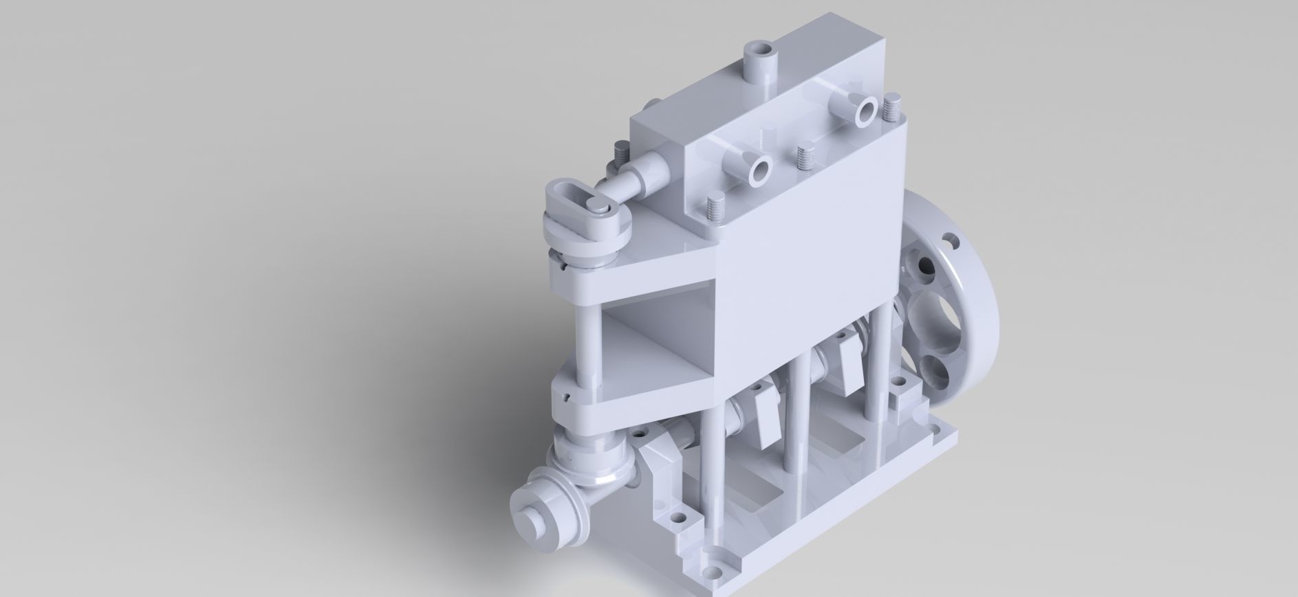 simple 2 cylinder vertical steam engine  3D model_6