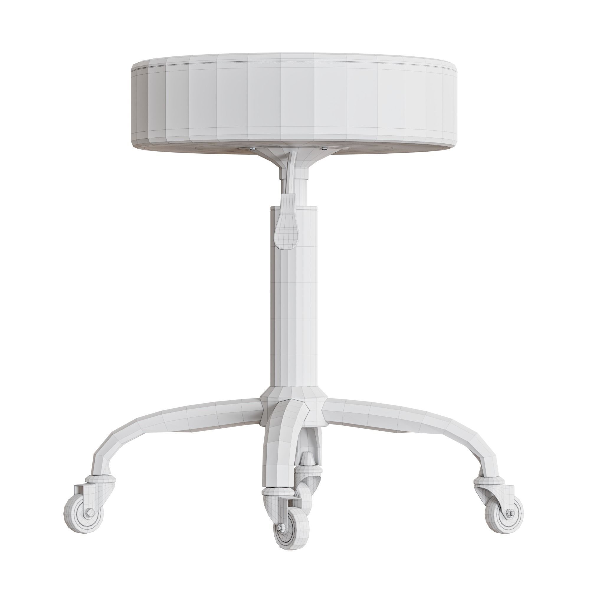 Medical Stool Low-poly 3D model_29