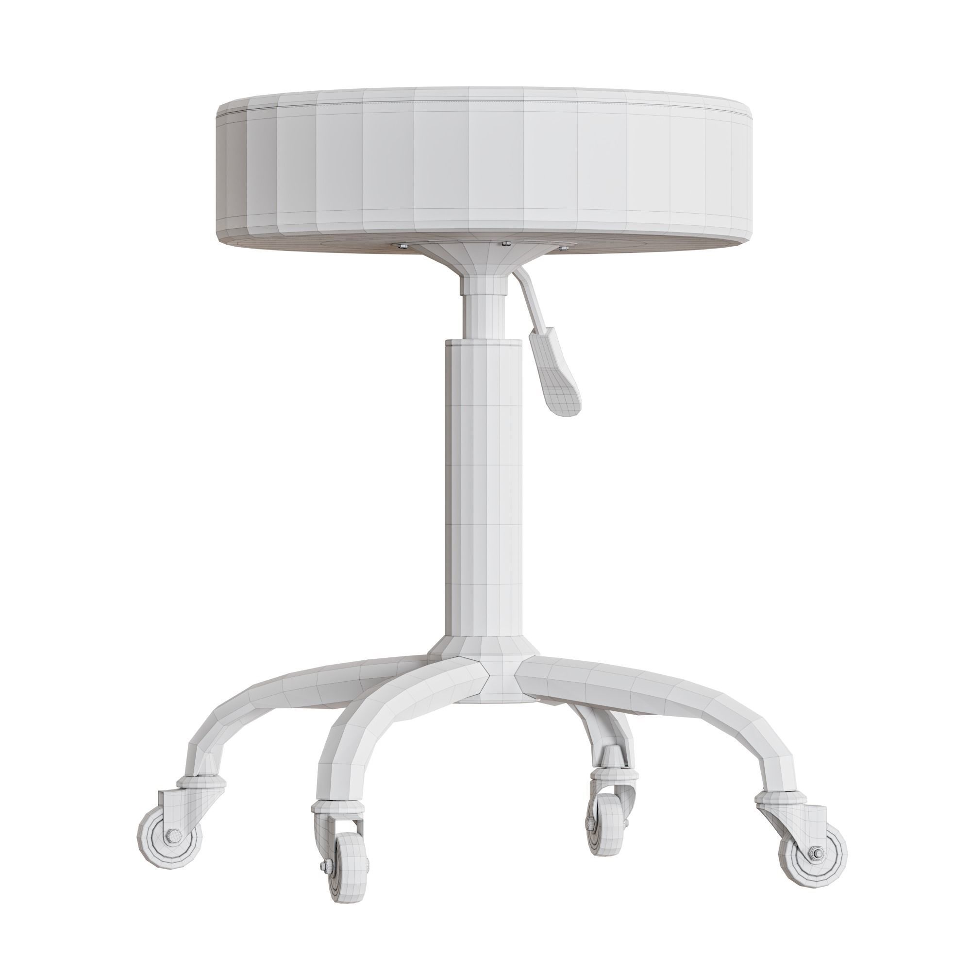 Medical Stool Low-poly 3D model_30
