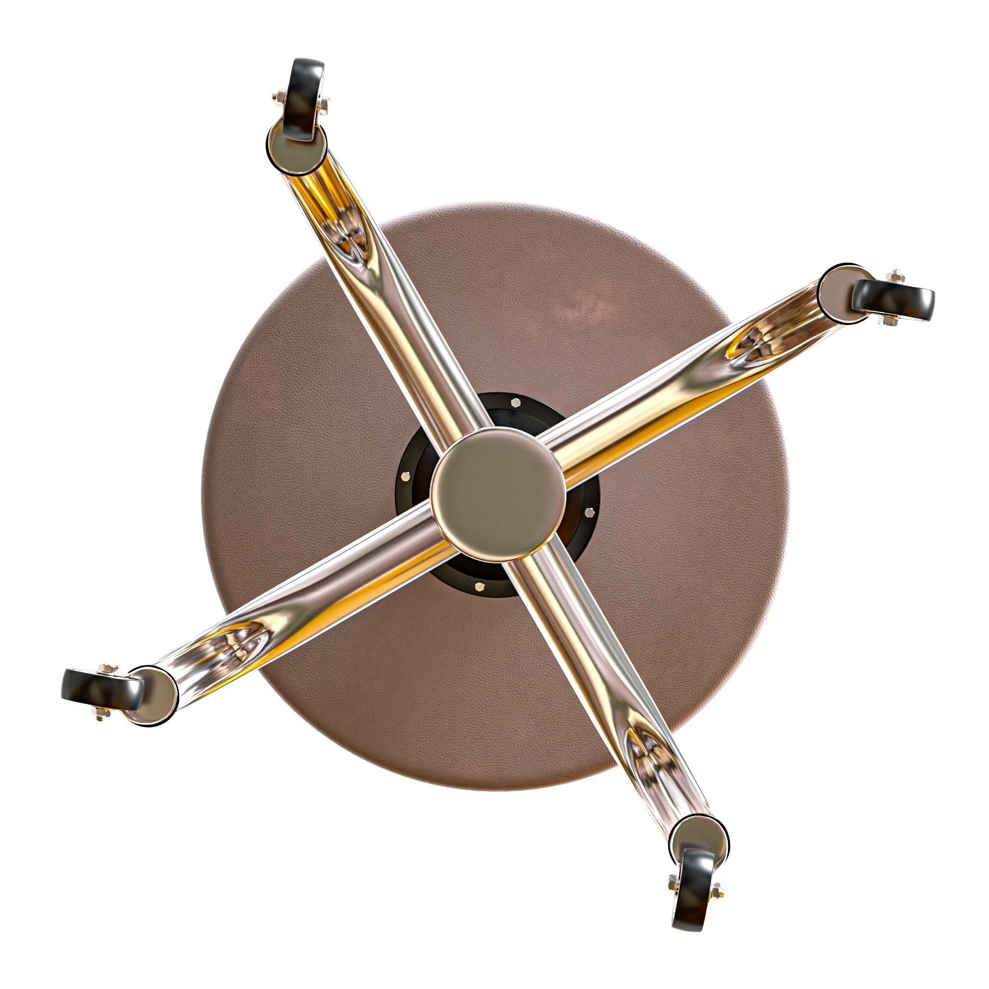 Medical Stool Low-poly 3D model_11