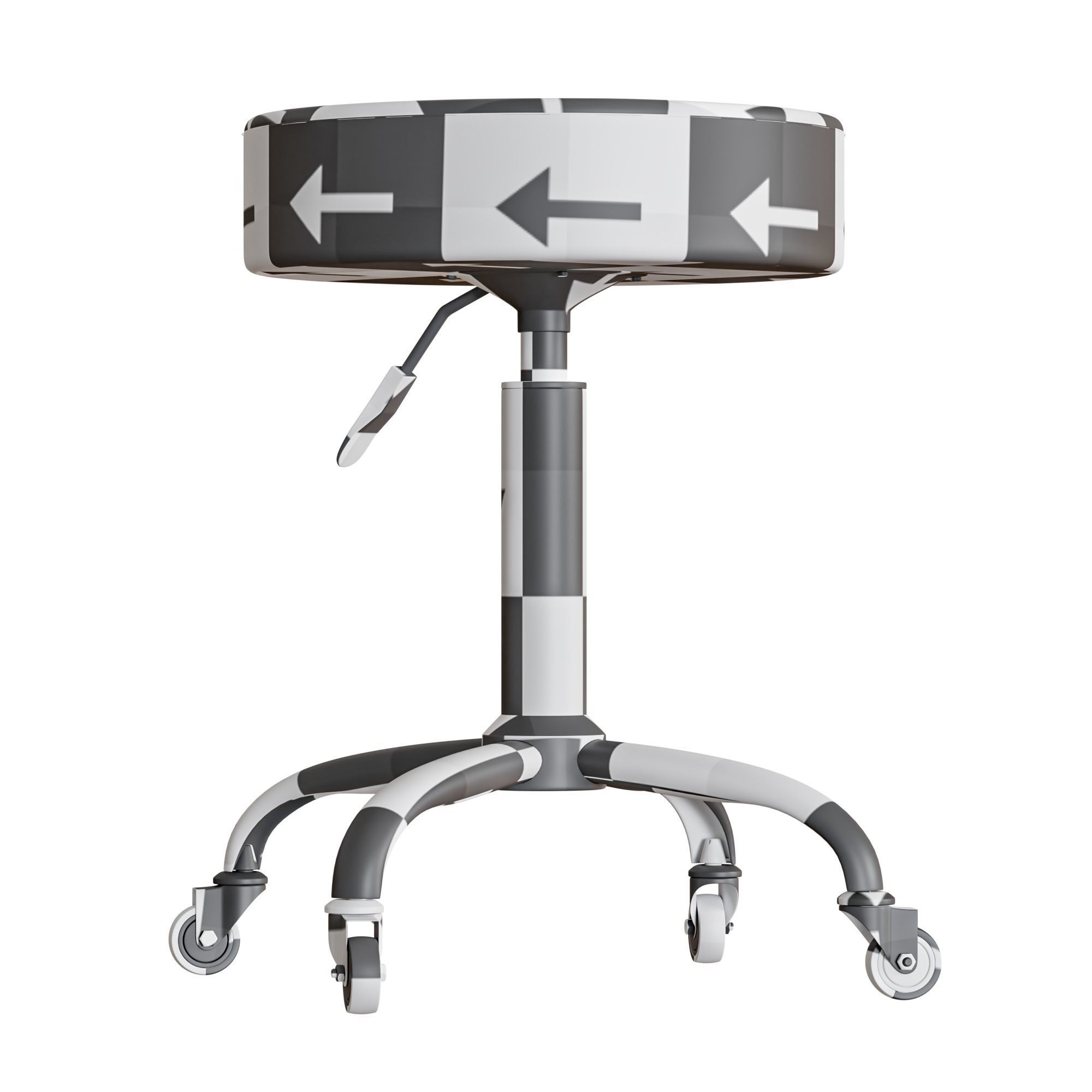 Medical Stool Low-poly 3D model_23