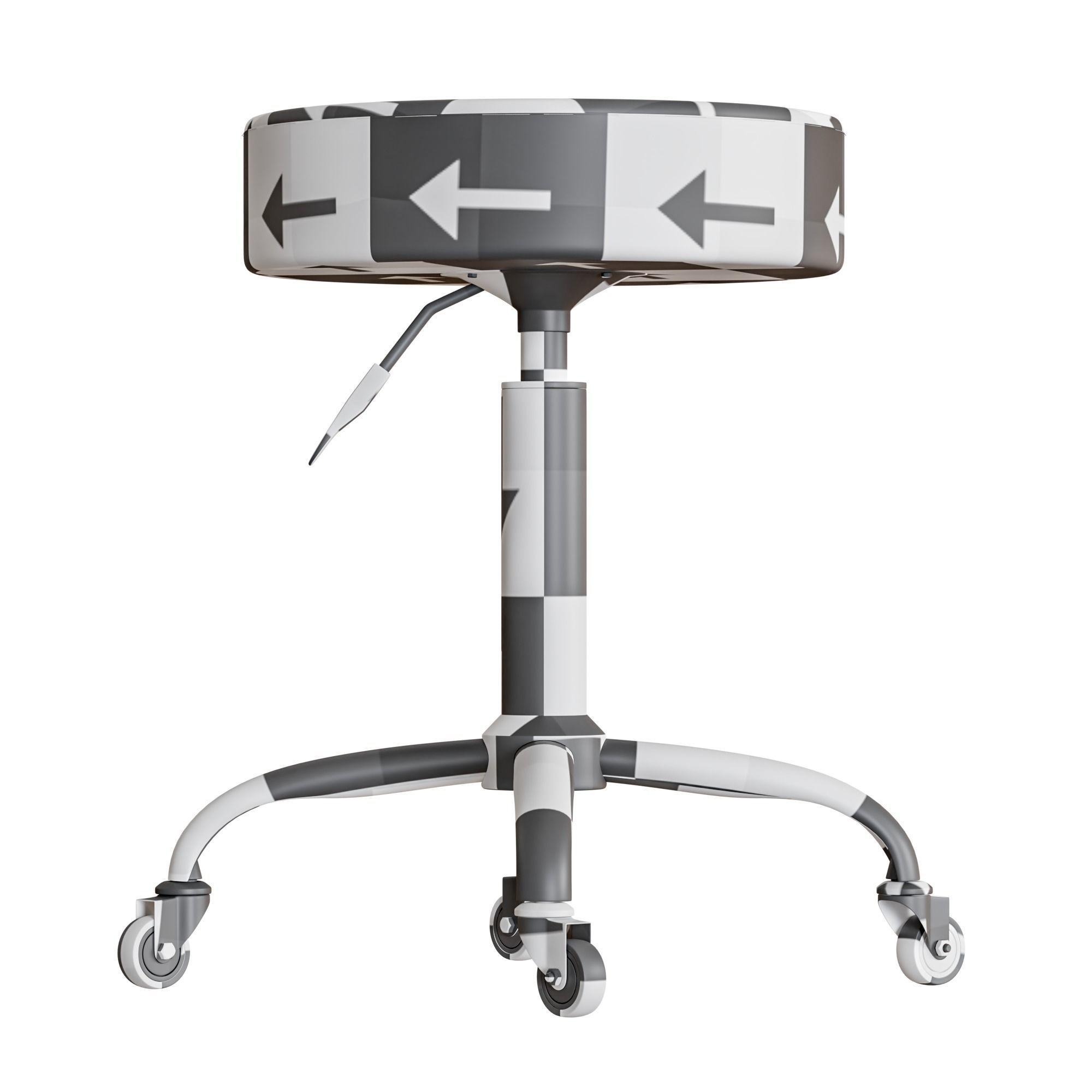 Medical Stool Low-poly 3D model_20