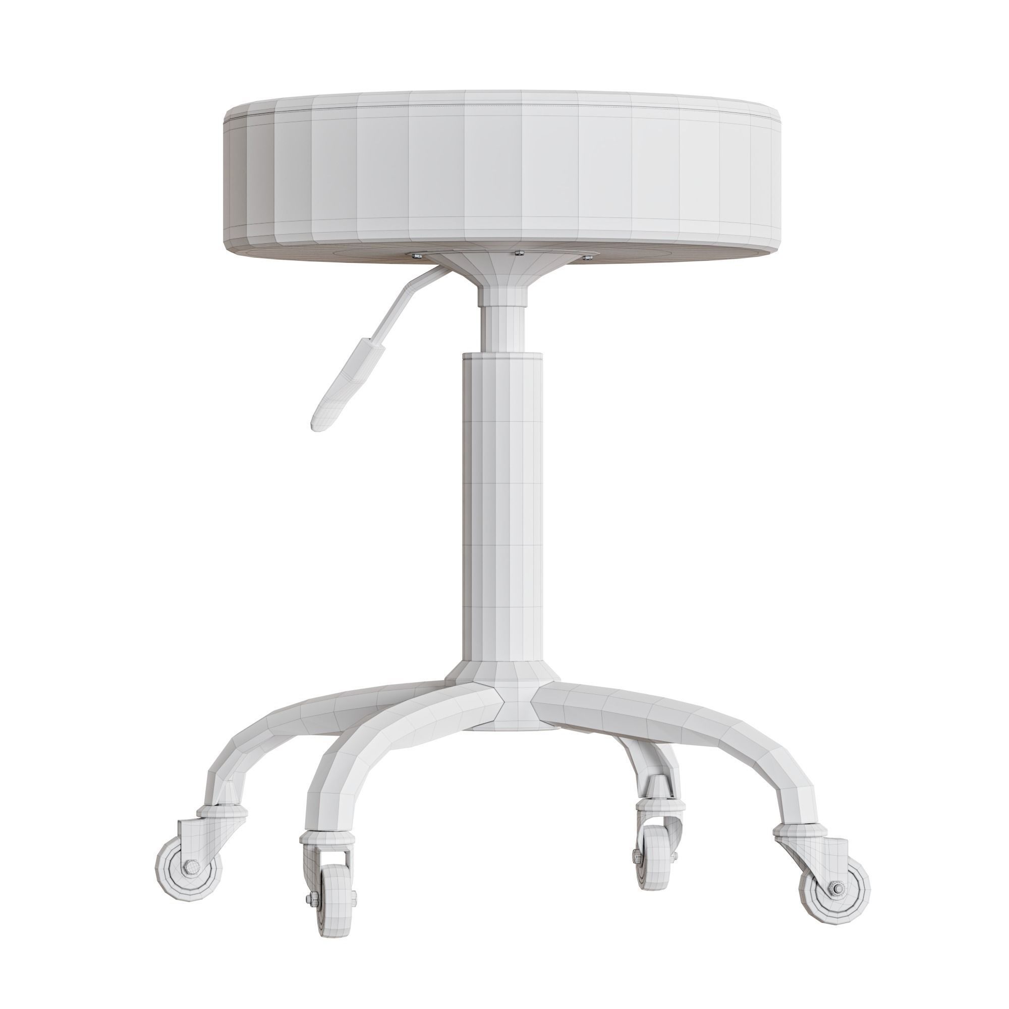 Medical Stool Low-poly 3D model_31