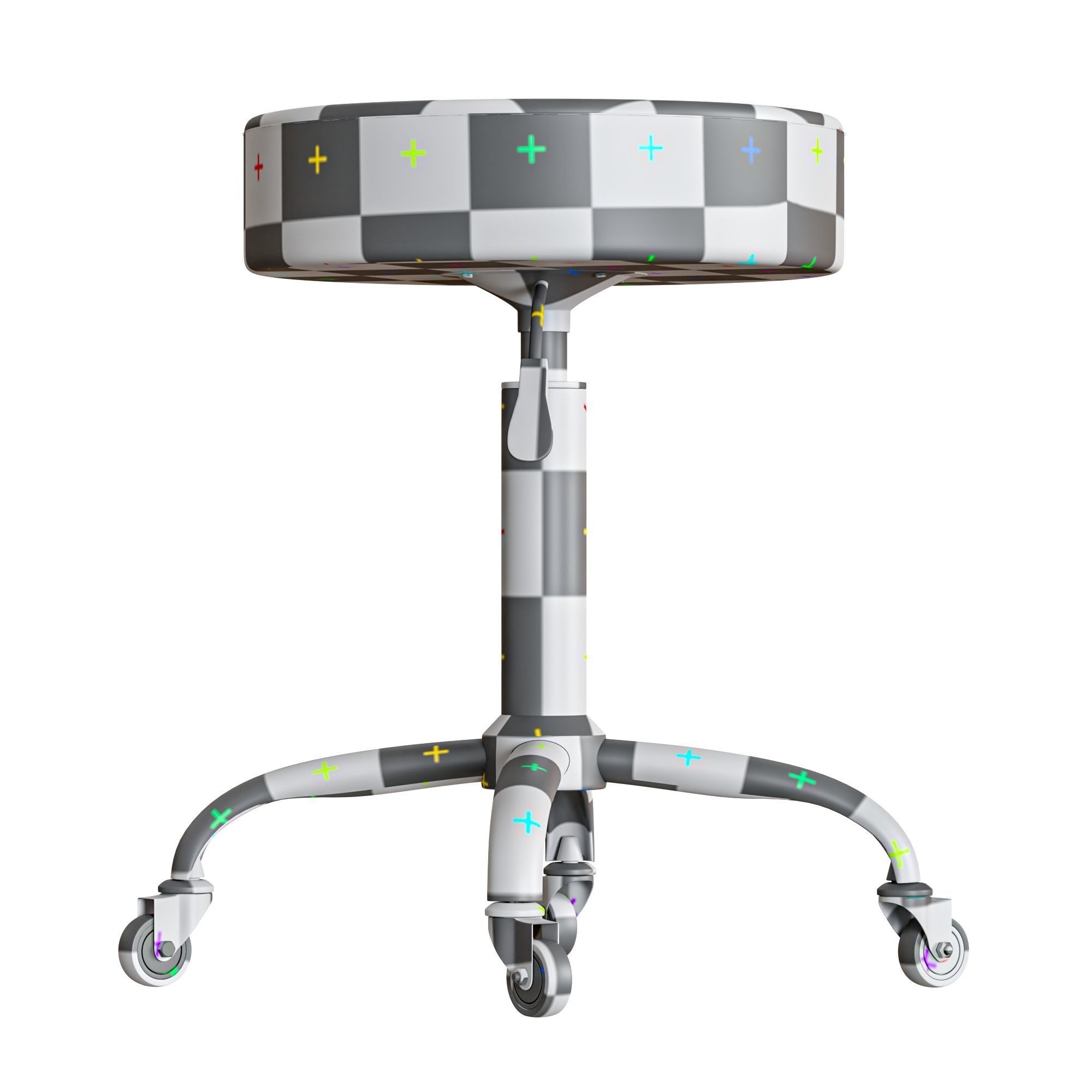 Medical Stool Low-poly 3D model_3