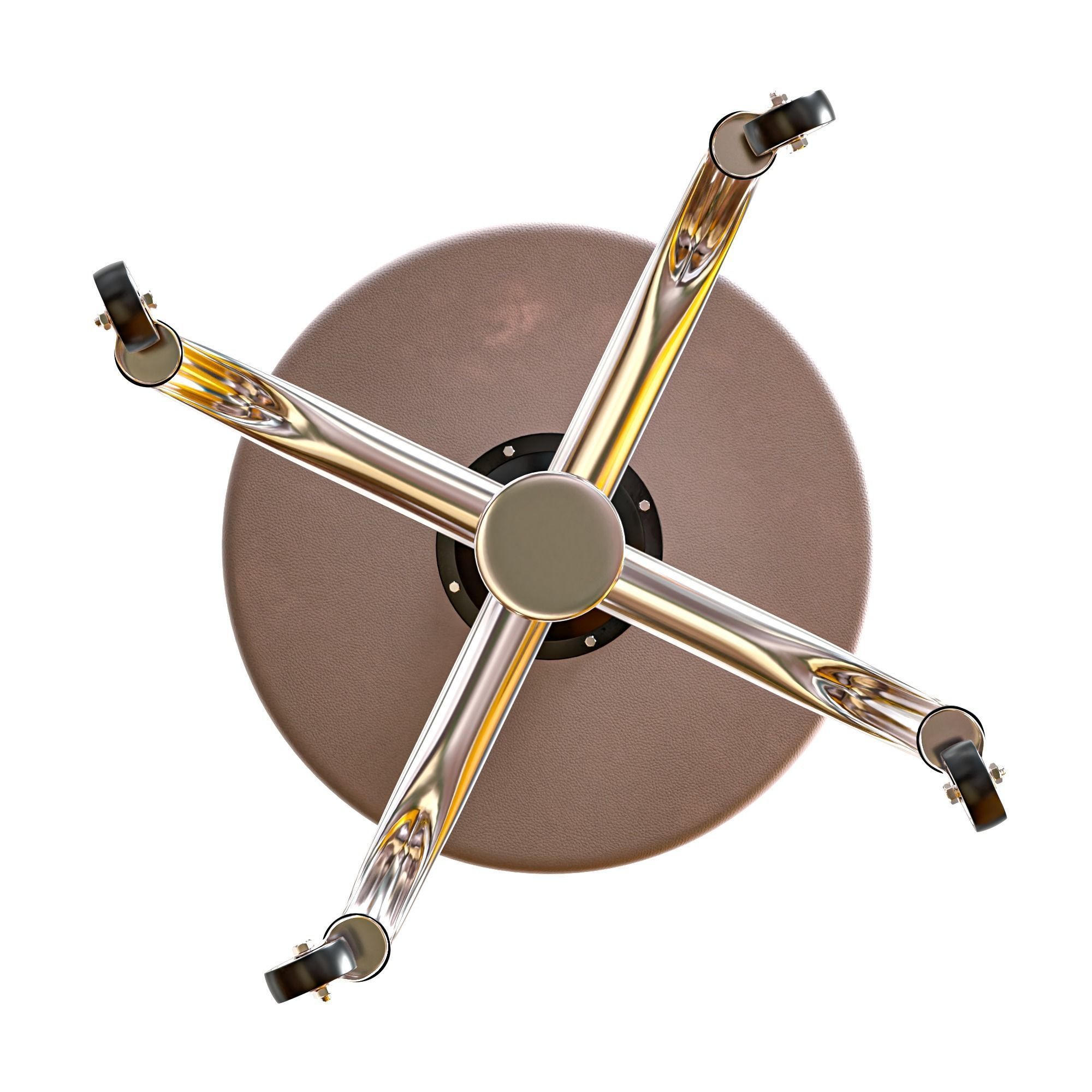 Medical Stool Low-poly 3D model_16