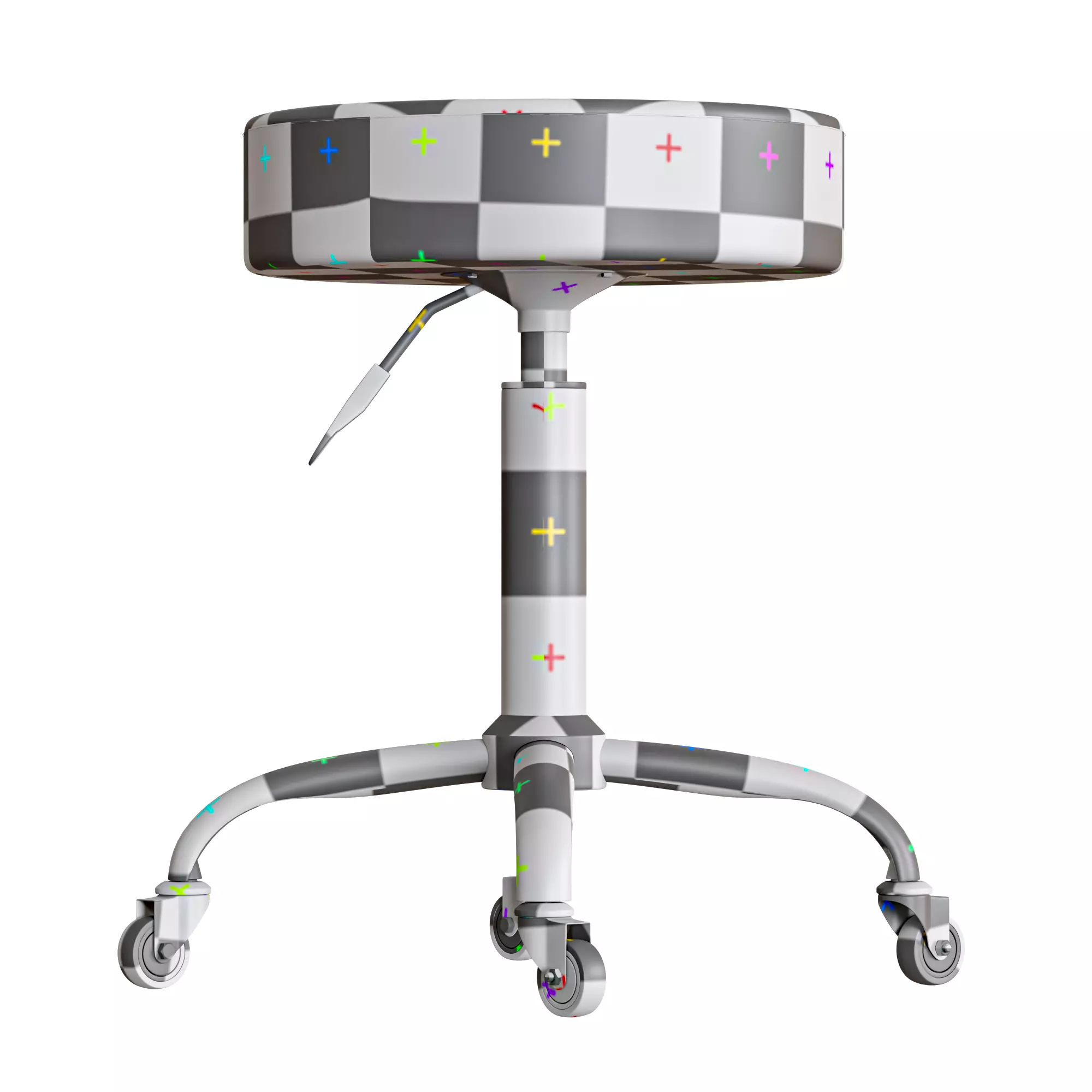 Medical Stool Low-poly 3D model_1