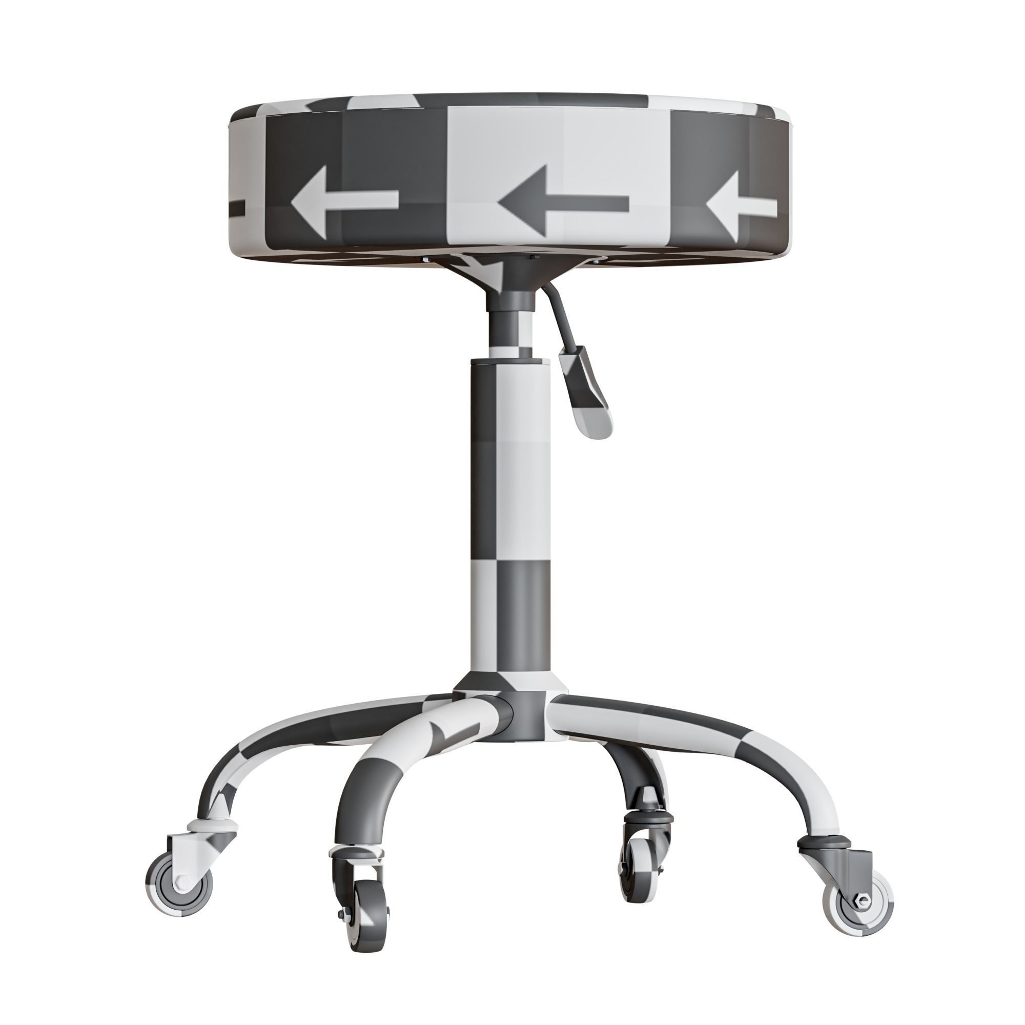 Medical Stool Low-poly 3D model_22