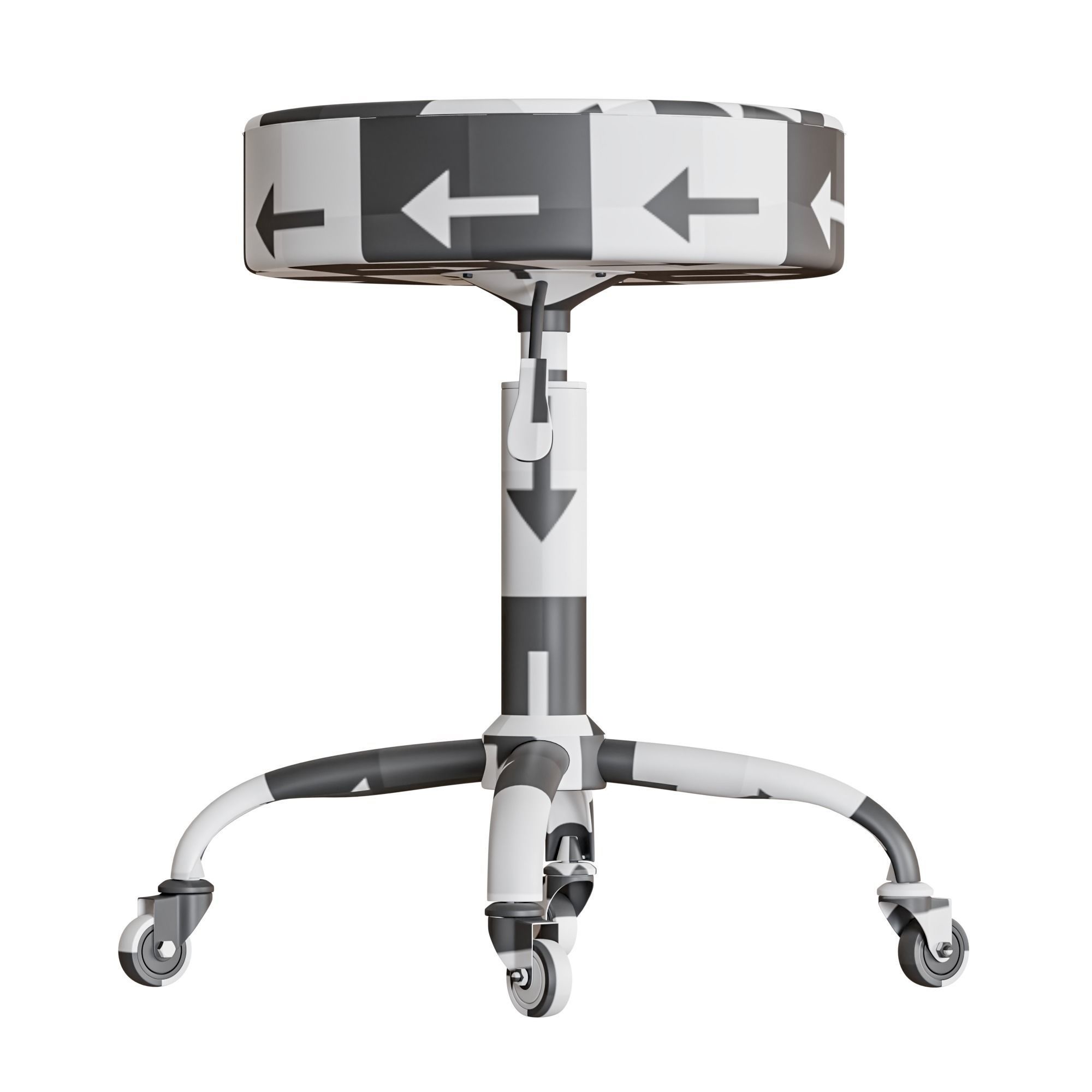 Medical Stool Low-poly 3D model_21