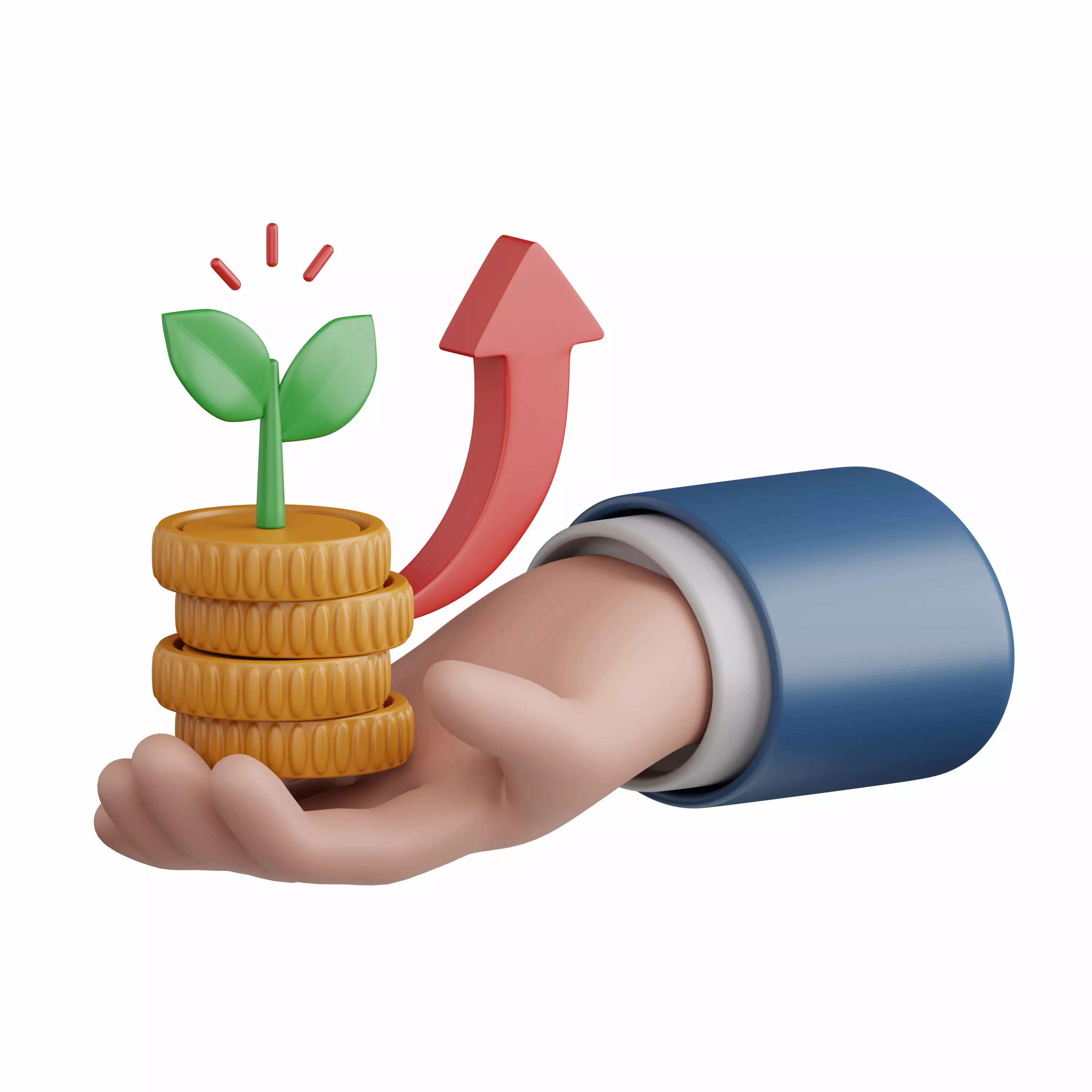 3d rendering investment isolated useful for business 3D model_0