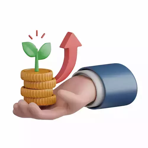 3d rendering investment isolated useful for business 3D model