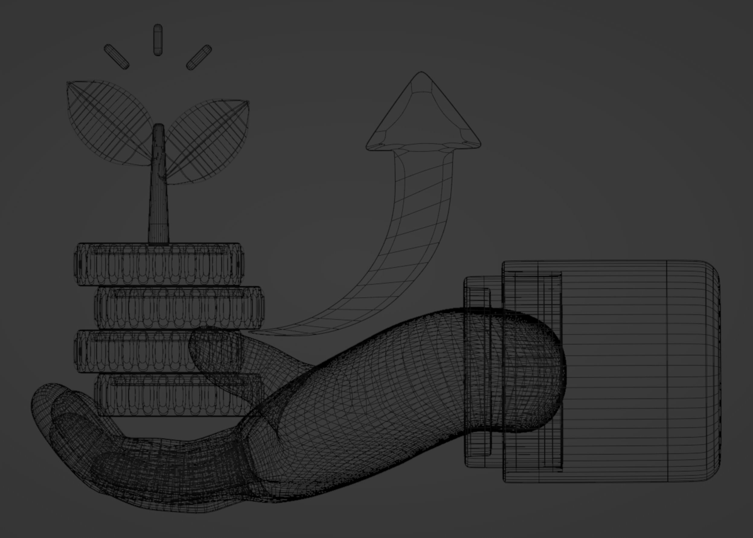 3d rendering investment isolated useful for business 3D model_5