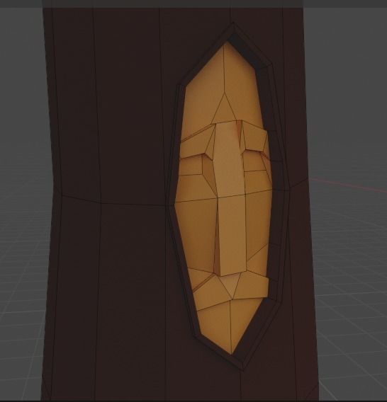 Old Lowpoly Tree Free 3D model_1