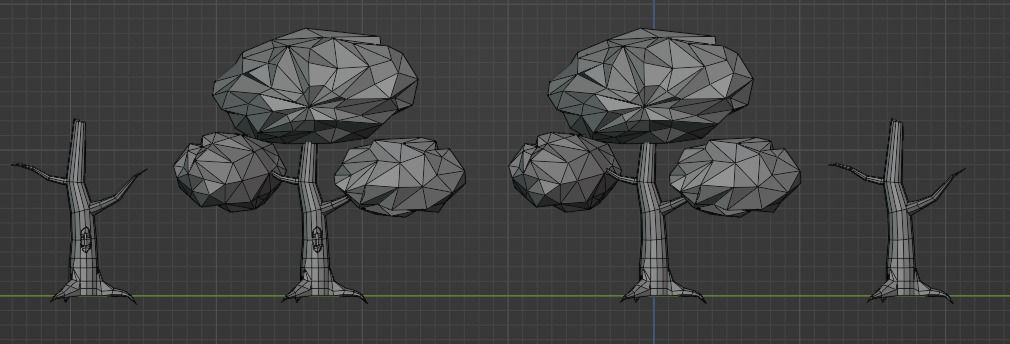 Old Lowpoly Tree Free 3D model_2
