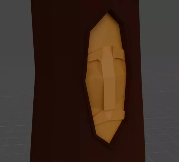 Old Lowpoly Tree Free 3D model_0