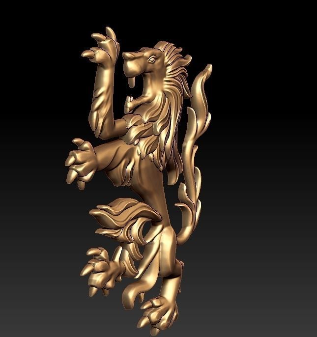 Heraldic Lion  3D print model_5