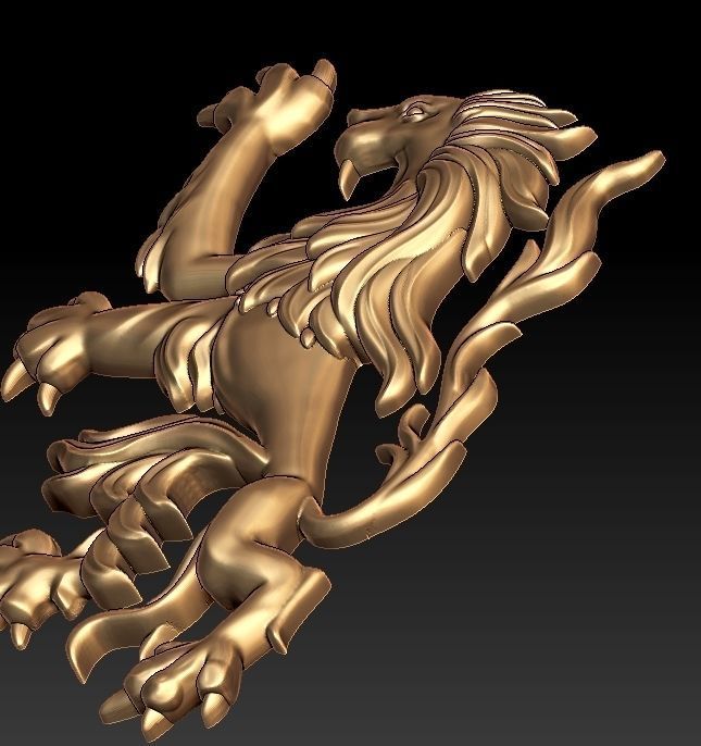 Heraldic Lion  3D print model_6
