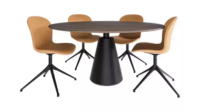 Madrid dining table and Adelaide chair 3D model