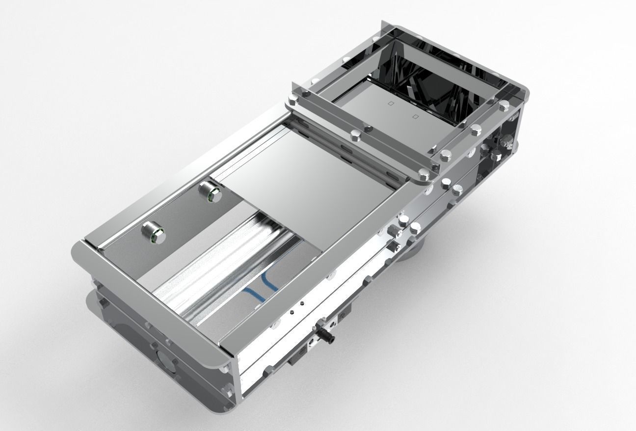 Pneumatic Slide Gate 3D model_1