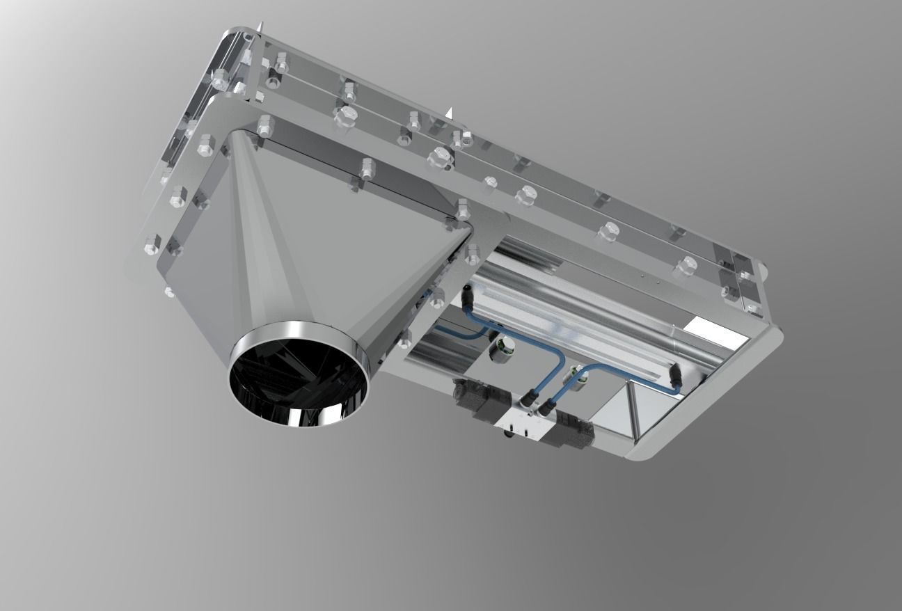 Pneumatic Slide Gate 3D model_2
