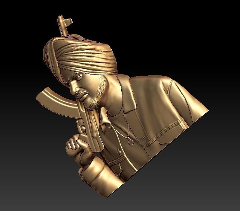 sidhu moosewala 3D print model_6