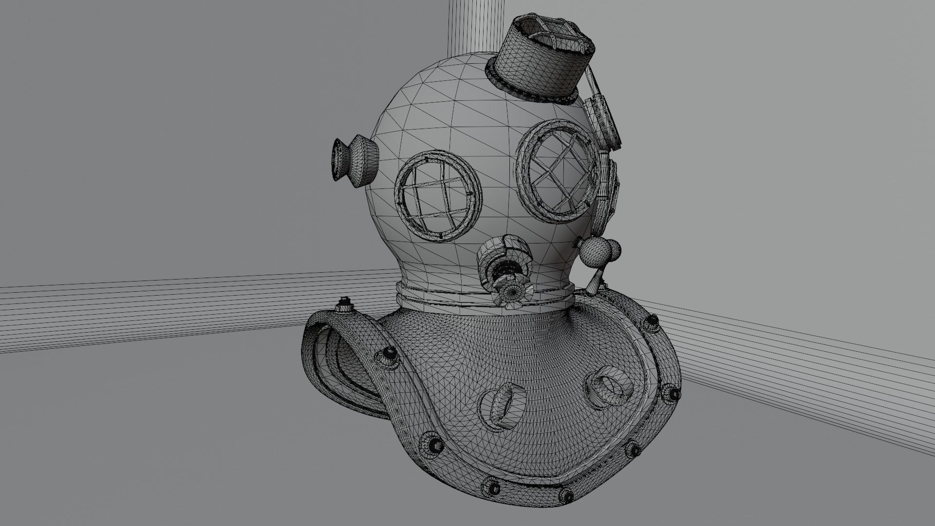 Diving Helmet 3D model_22