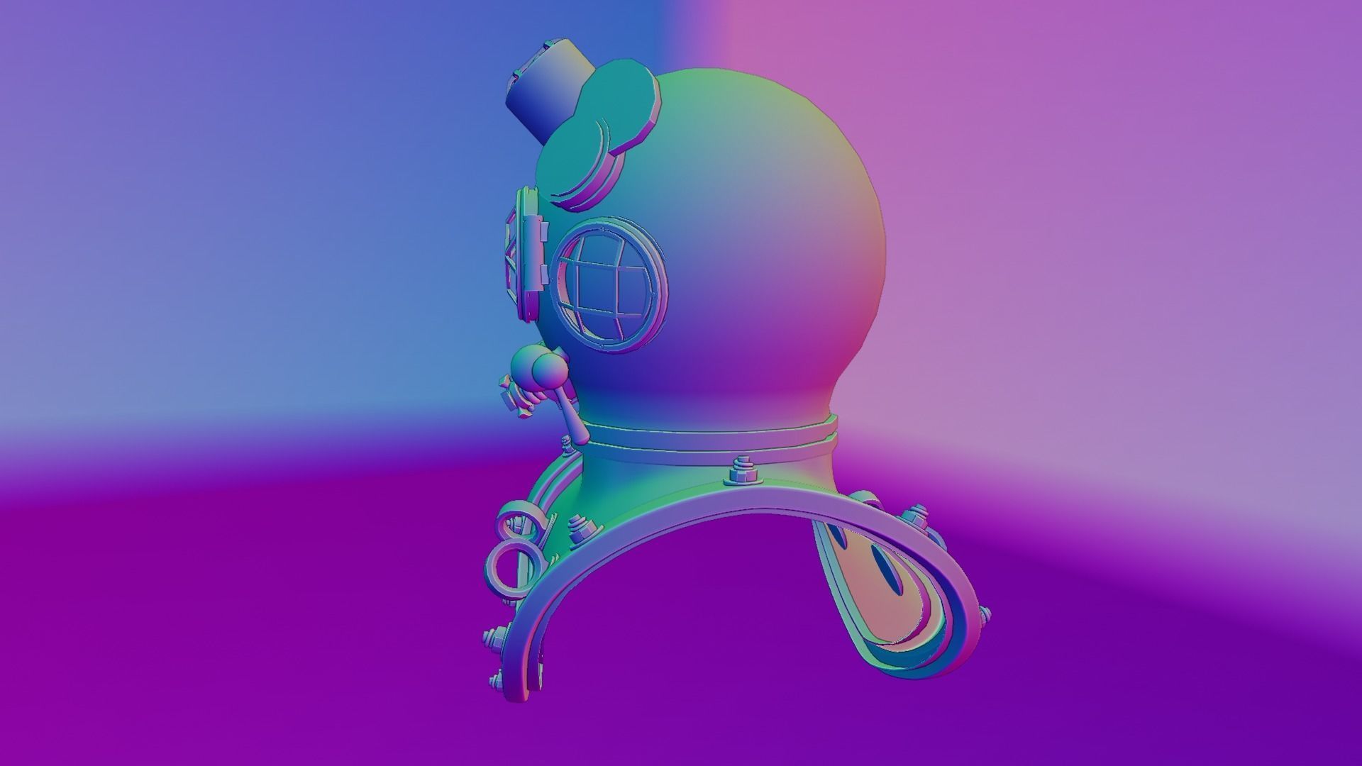 Diving Helmet 3D model_58