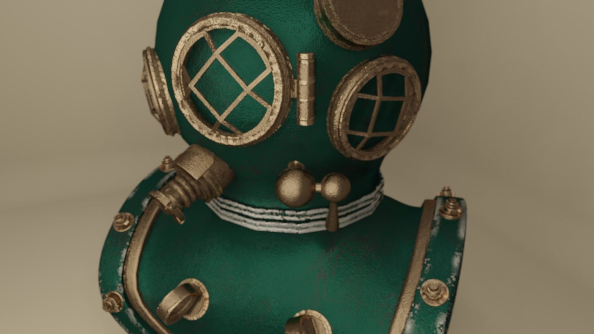 Diving Helmet 3D model_2