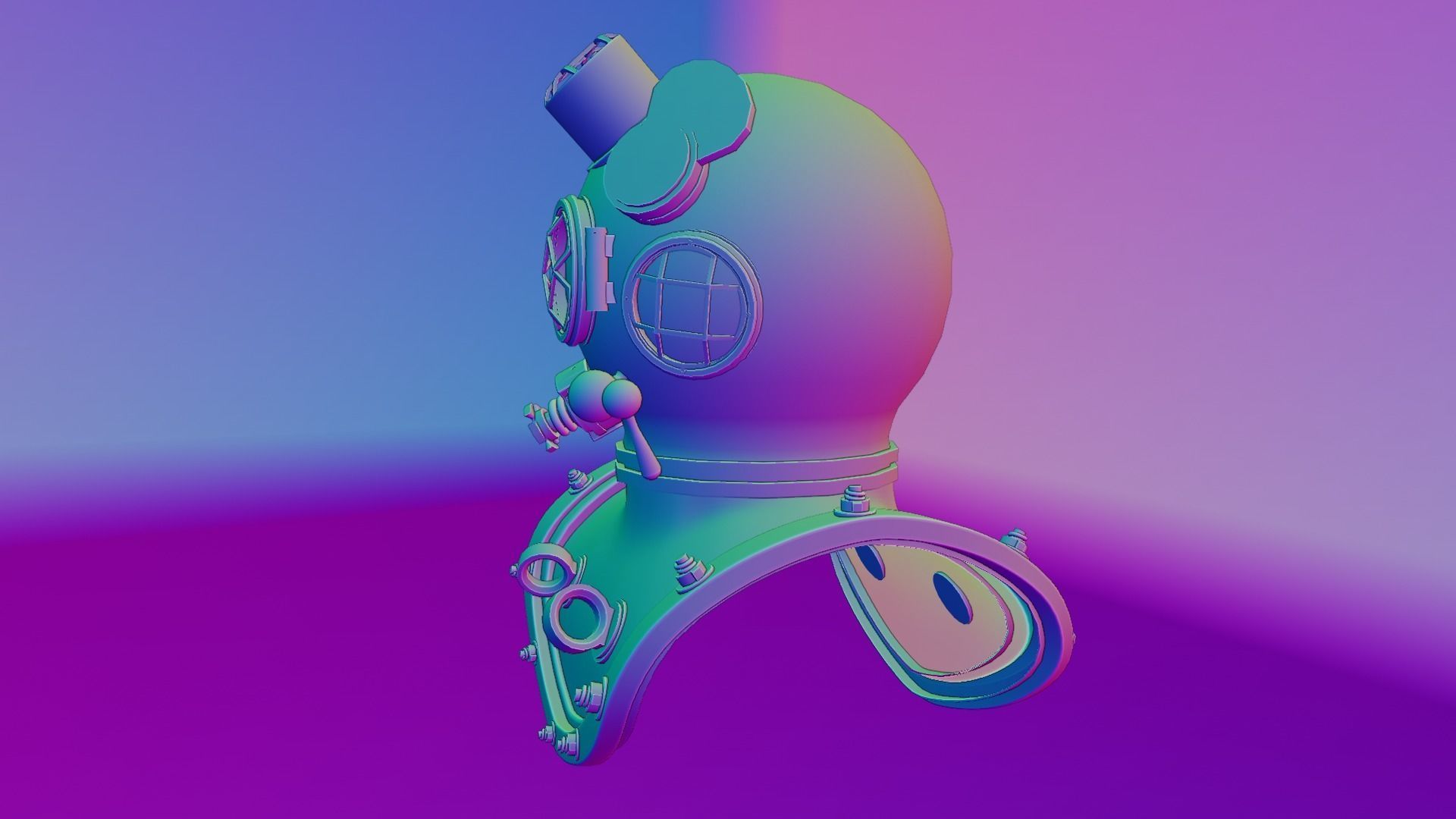 Diving Helmet 3D model_59
