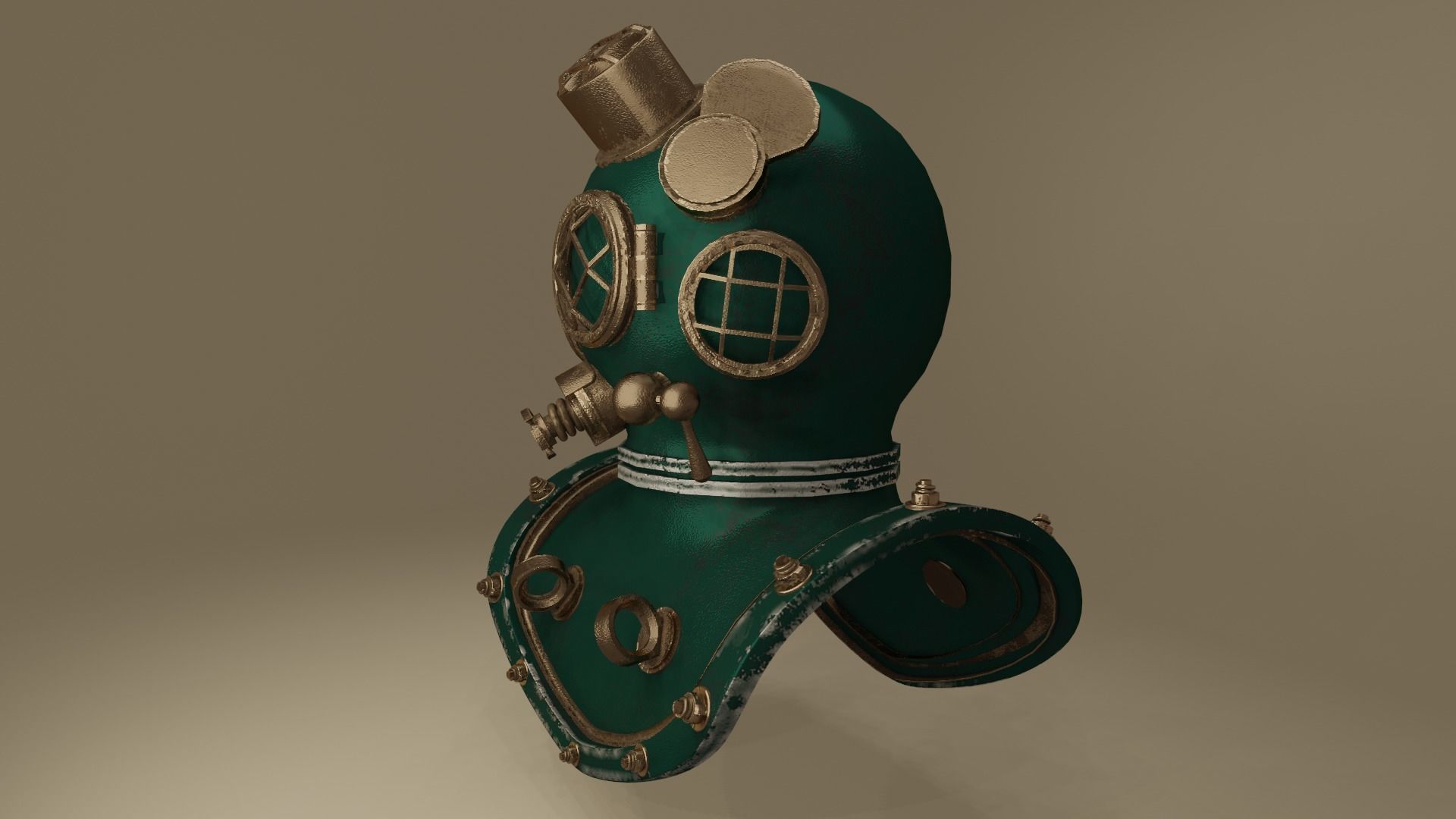 Diving Helmet 3D model_16