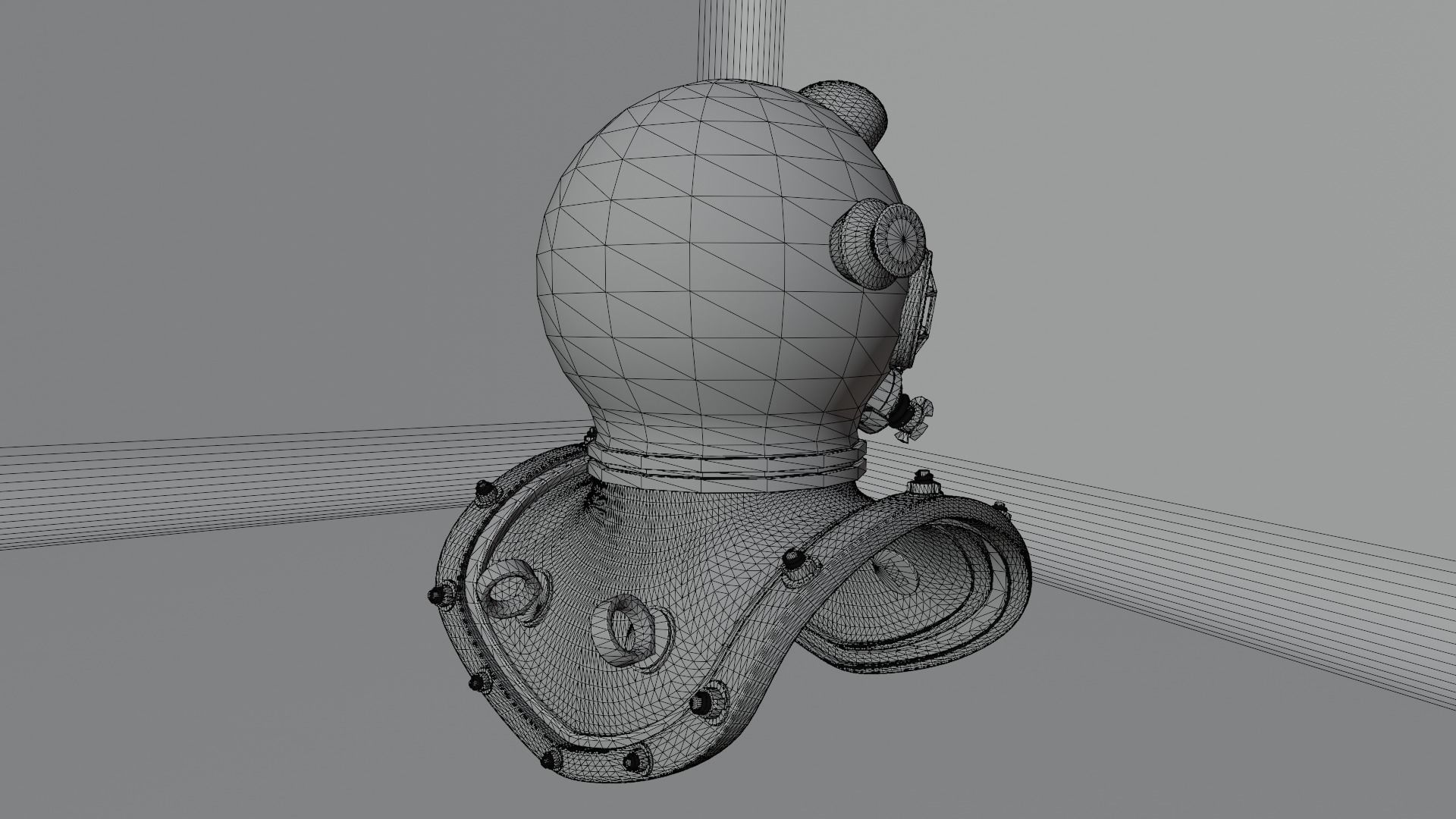 Diving Helmet 3D model_35