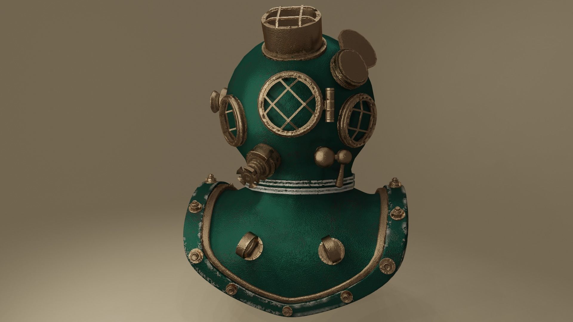 Diving Helmet 3D model_14
