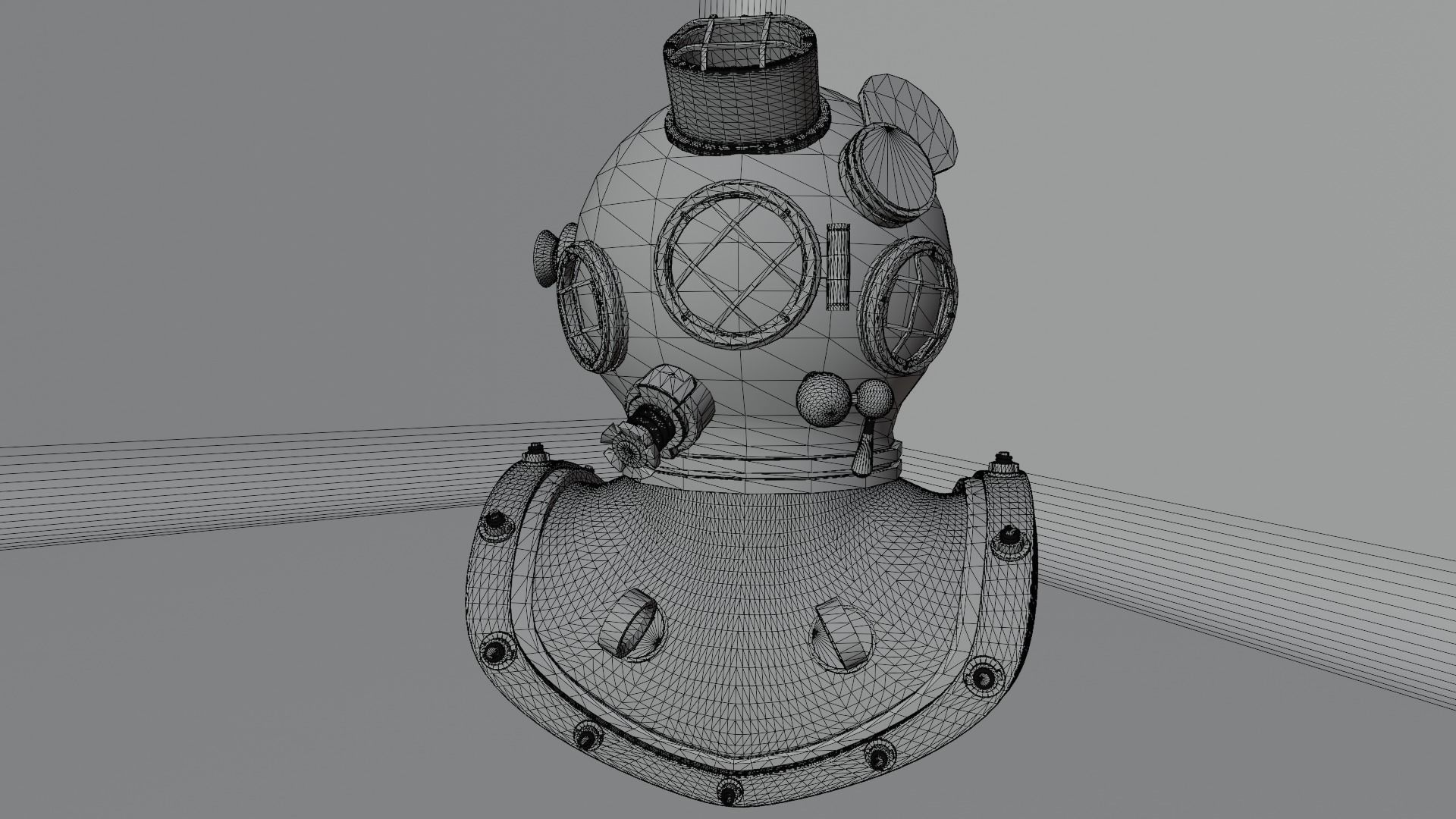 Diving Helmet 3D model_29