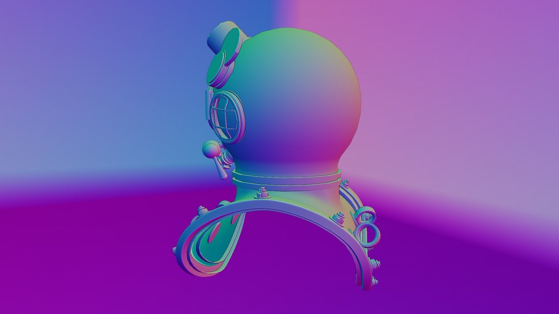 Diving Helmet 3D model_70