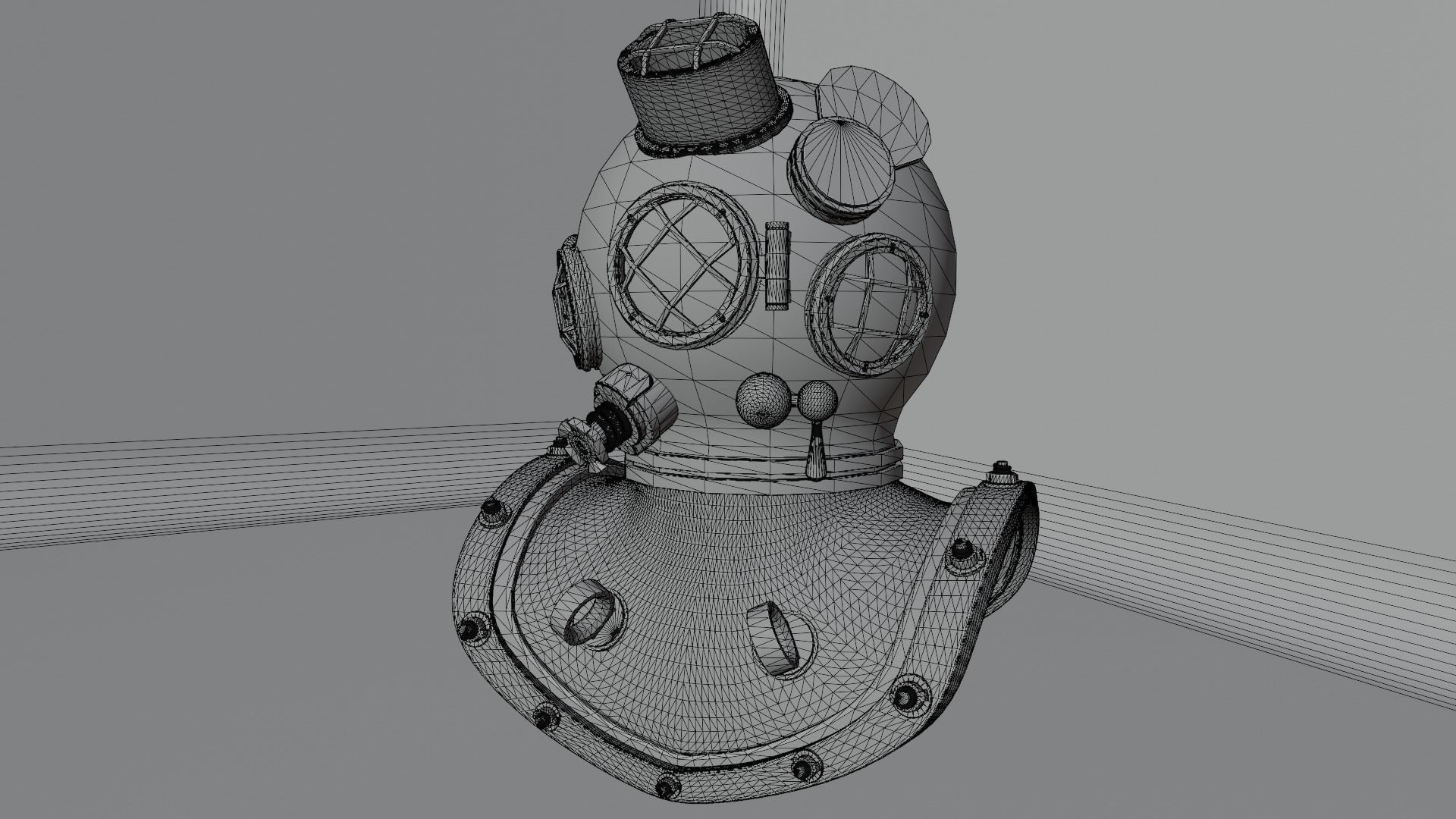 Diving Helmet 3D model_30