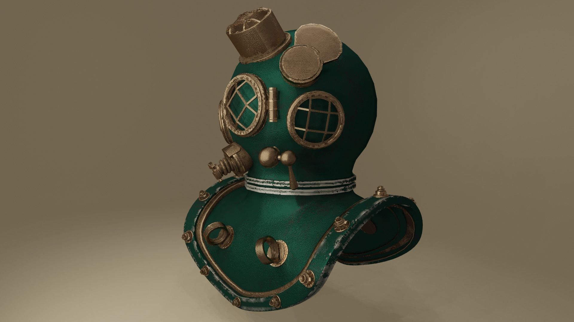 Diving Helmet 3D model_9