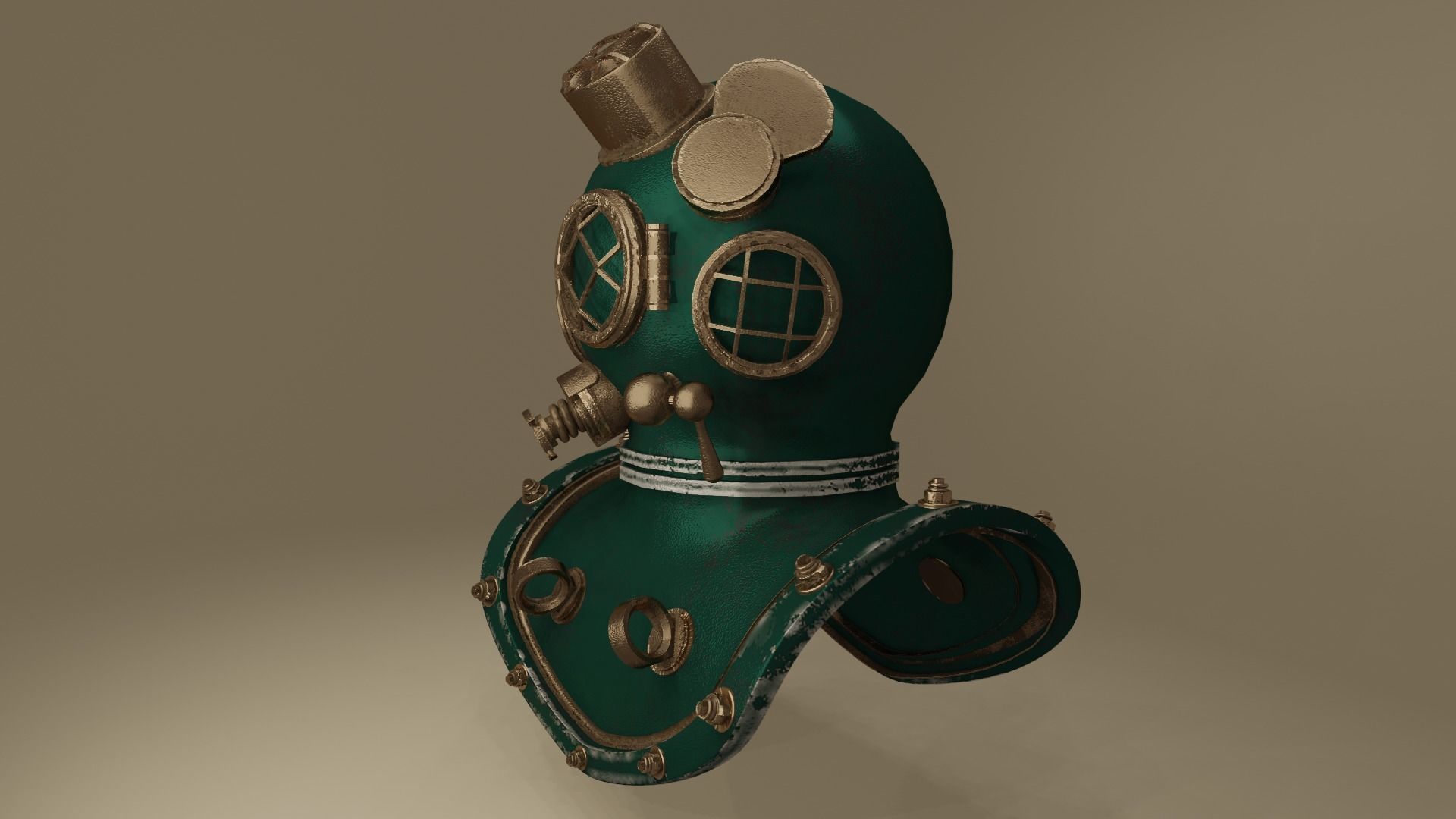 Diving Helmet 3D model_12