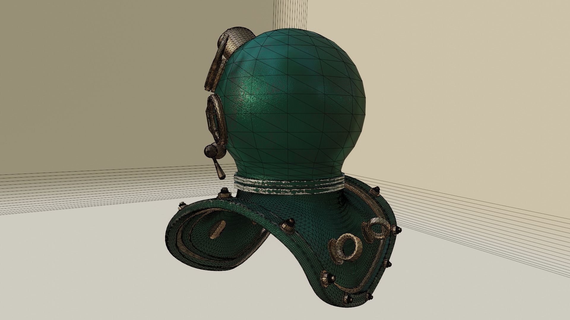 Diving Helmet 3D model_40