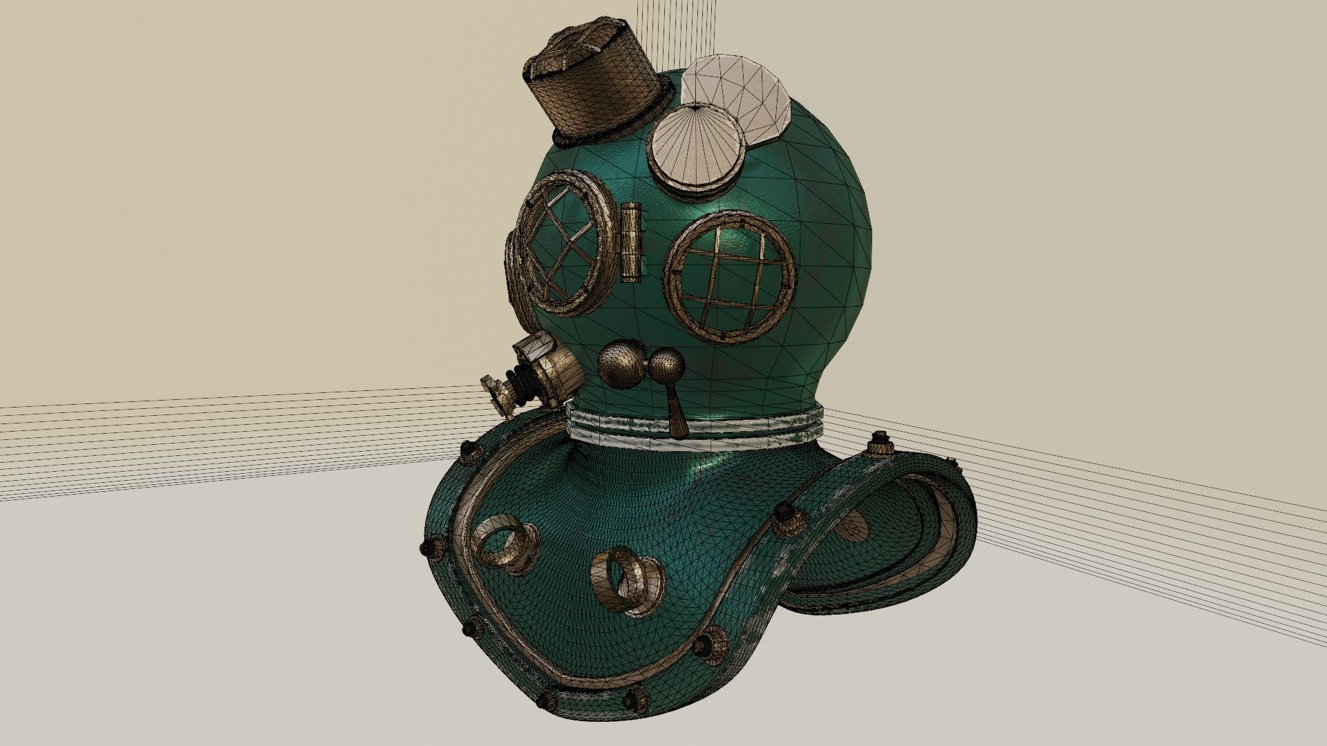 Diving Helmet 3D model_25