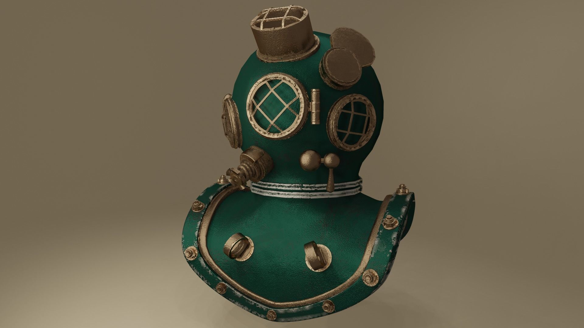 Diving Helmet 3D model_6