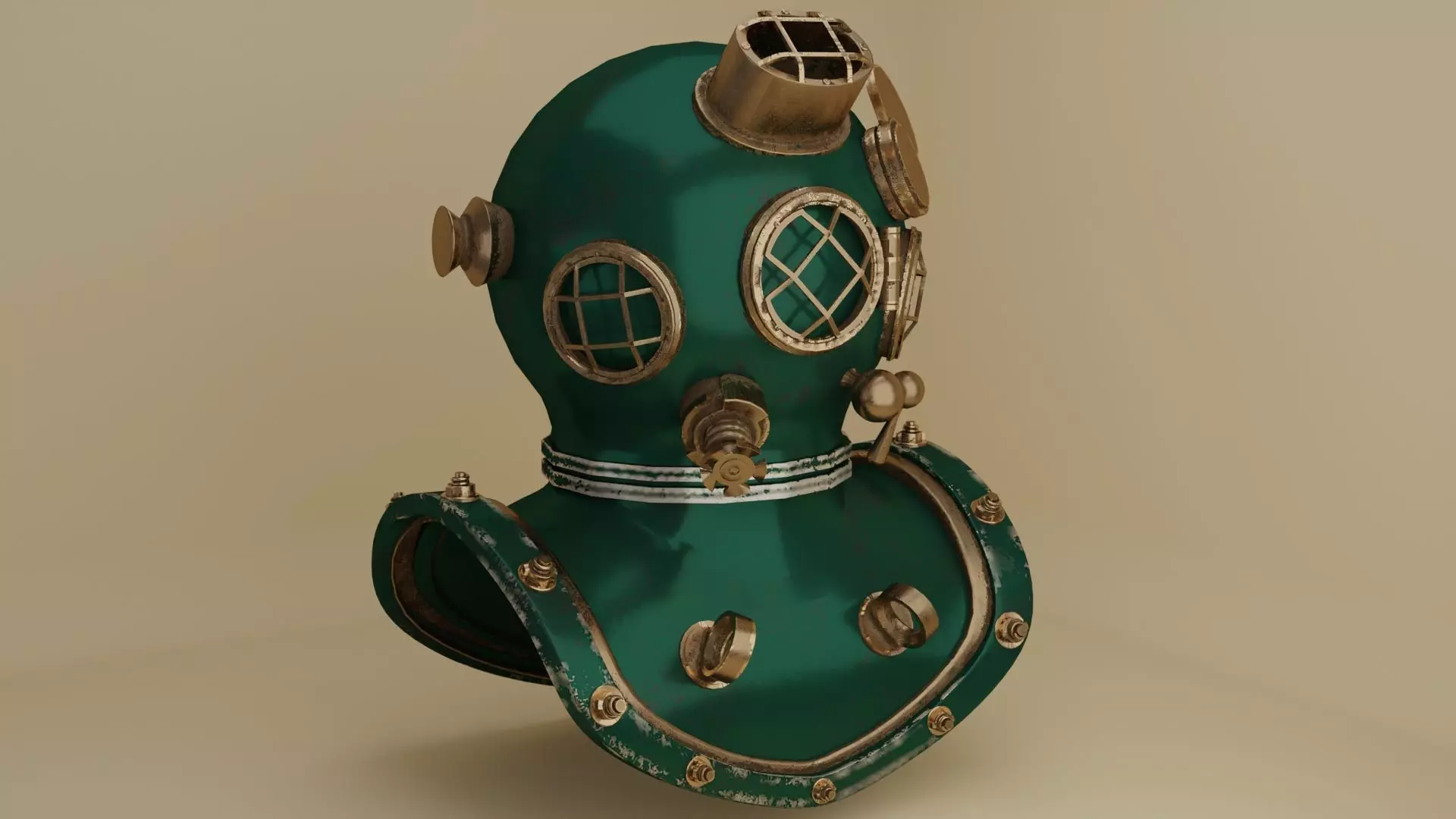 Diving Helmet 3D model_0