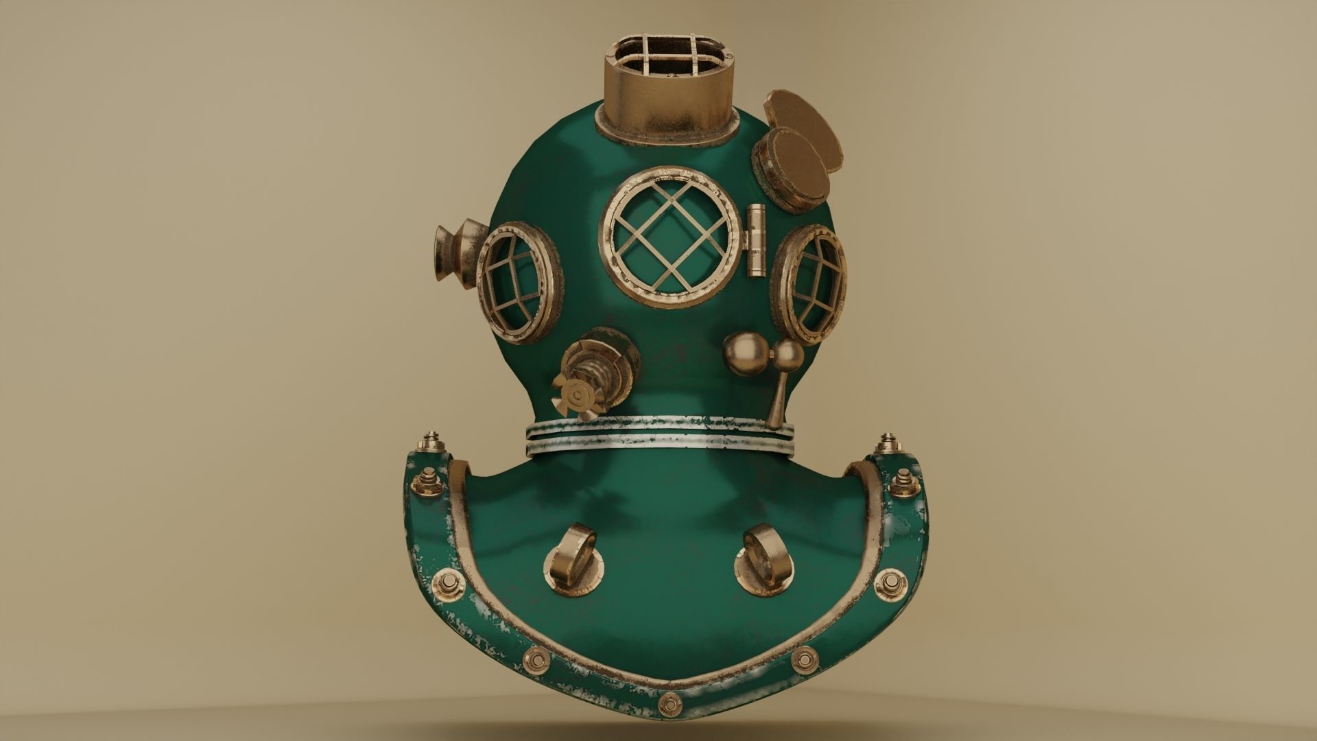 Diving Helmet 3D model_1