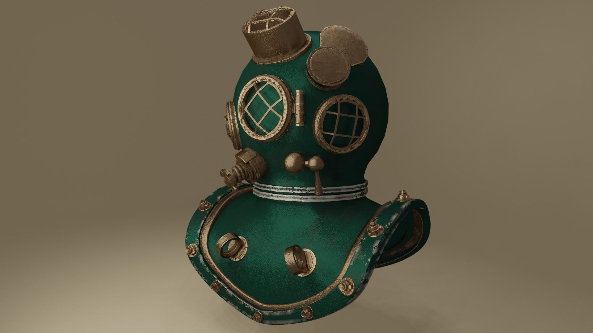 Diving Helmet 3D model_5