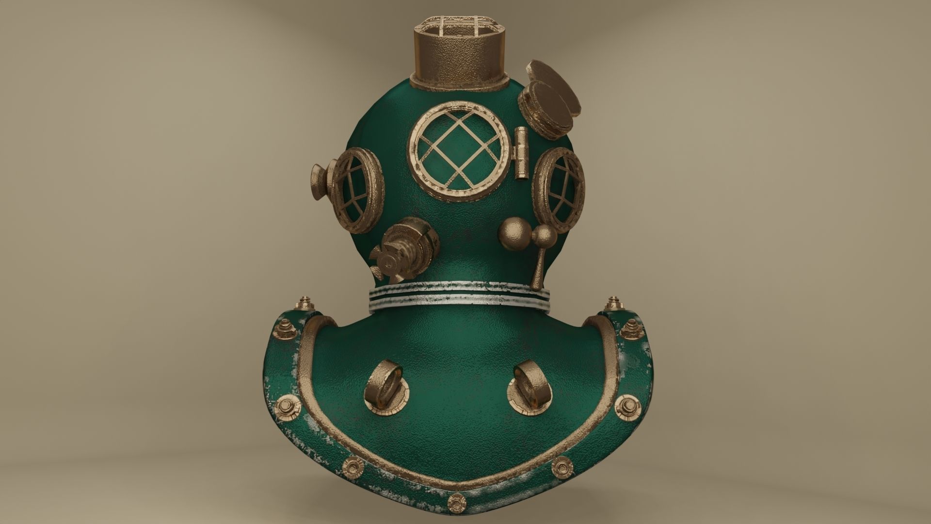 Diving Helmet 3D model_3