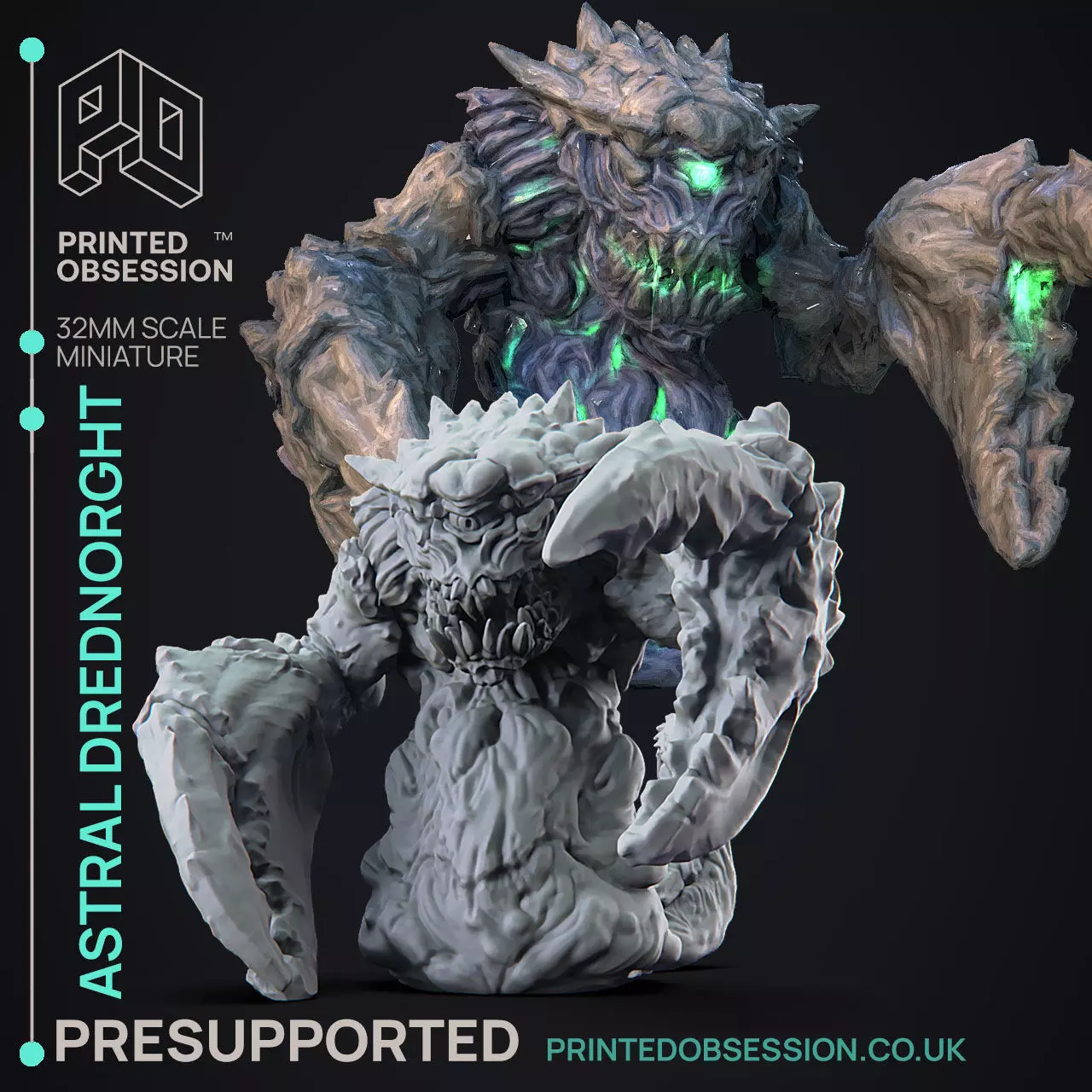 Astral Dreadnourght - 3D Printable TTRPG - PRESUPPORTED - 32mm 3D print model