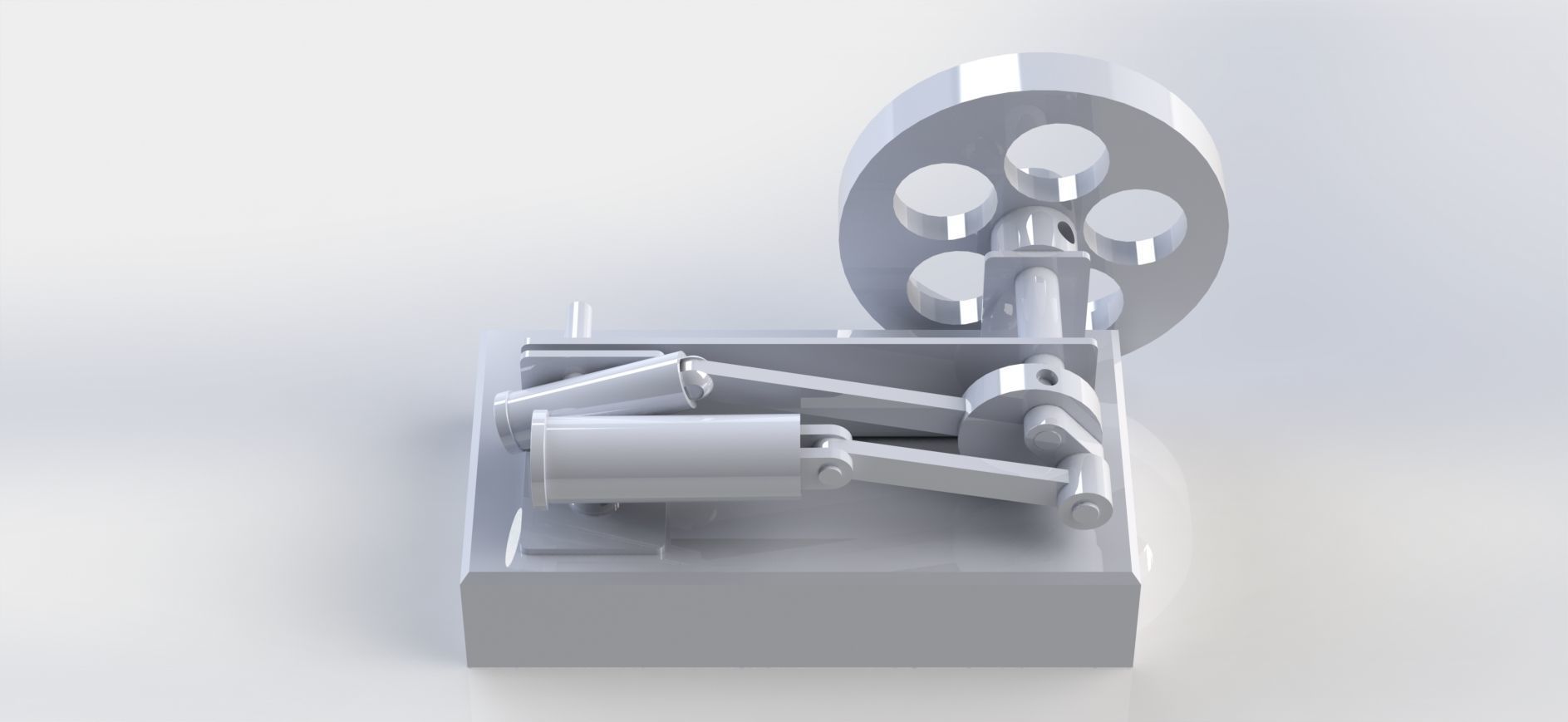 SIMPLE HORIZONTAL STEAM ENGINE 3D model_4