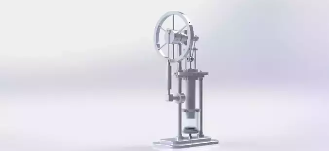stirling hot air engine 3D model