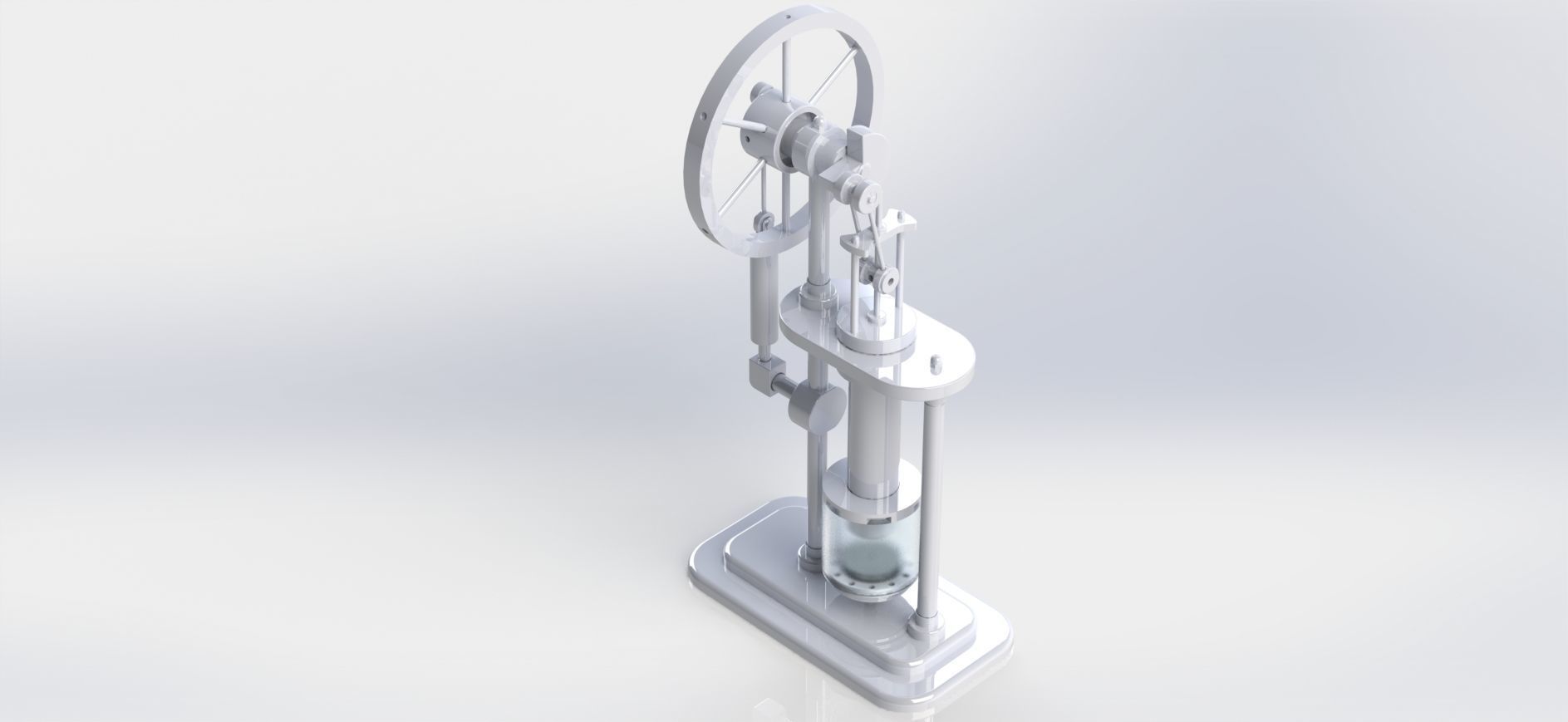 stirling hot air engine 3D model_2