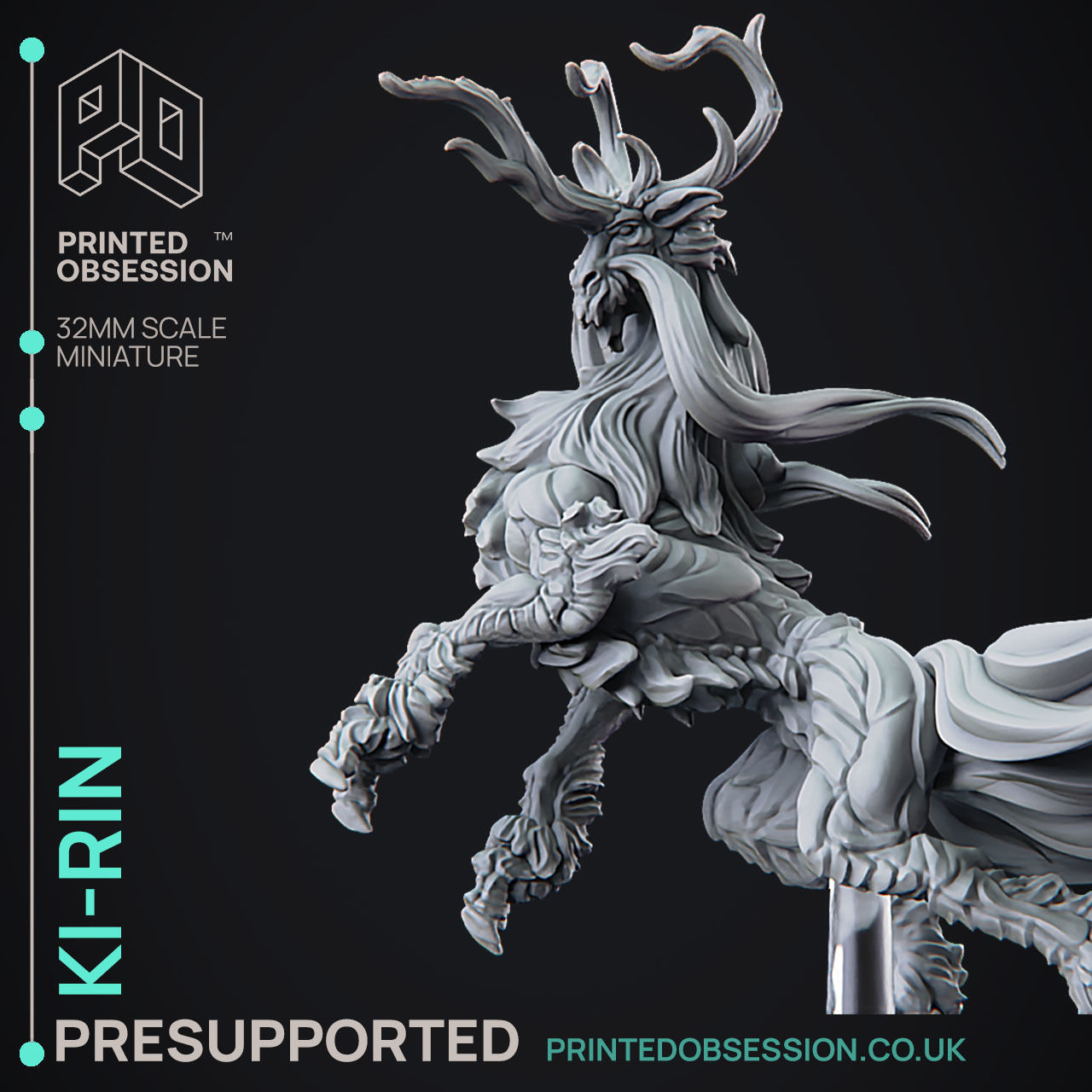 Ki Rin - 3D Printable TTRPG - PRESUPPORTED - 32mm Scale 3D model 3D ...