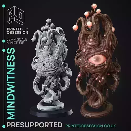 Mind Witness - 3D Printable TTRPG - PRESUPPORTED - 32mm Scale 3D print model